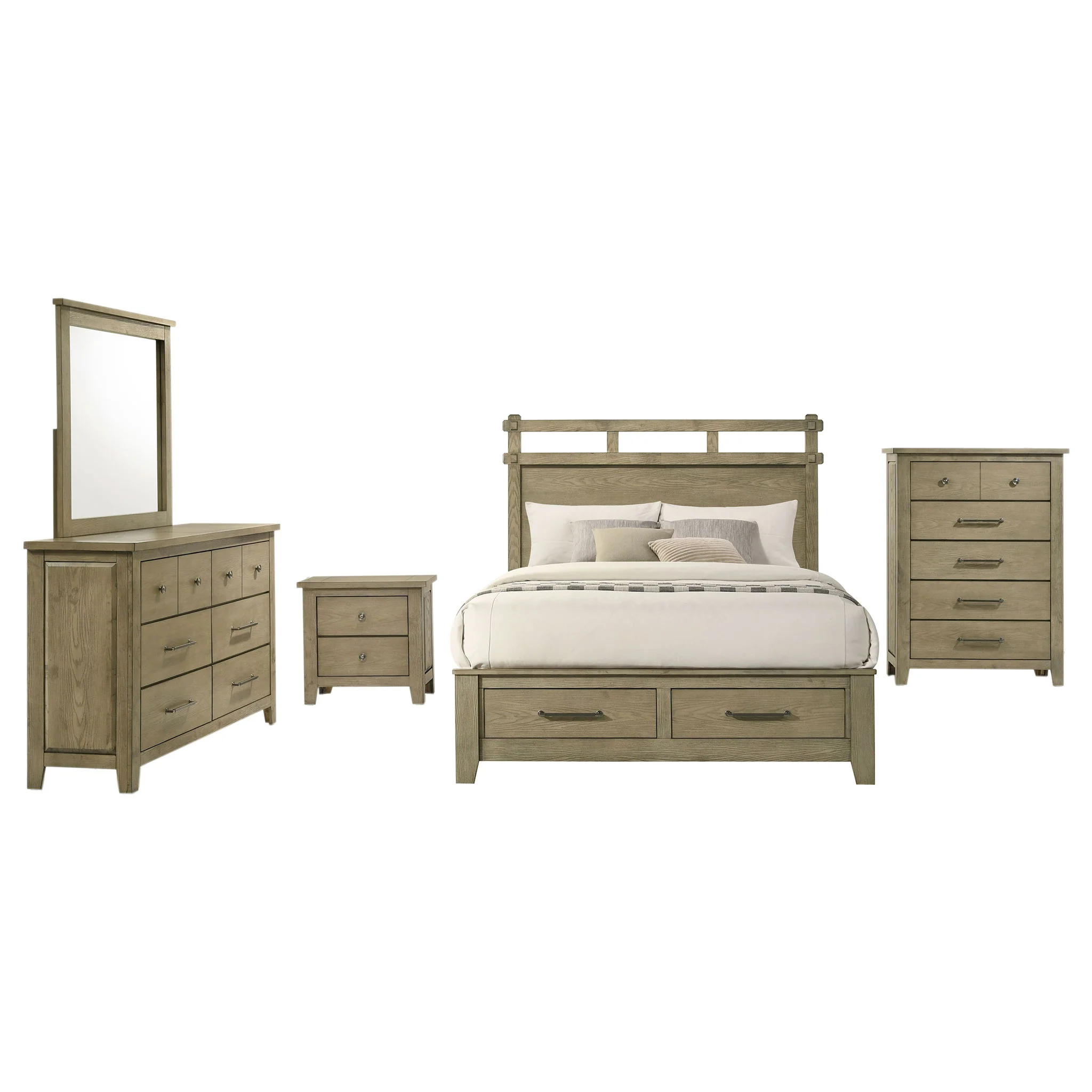 Hazlewood 5-piece Queen Bedroom Set Vineyard Oak - Image 2
