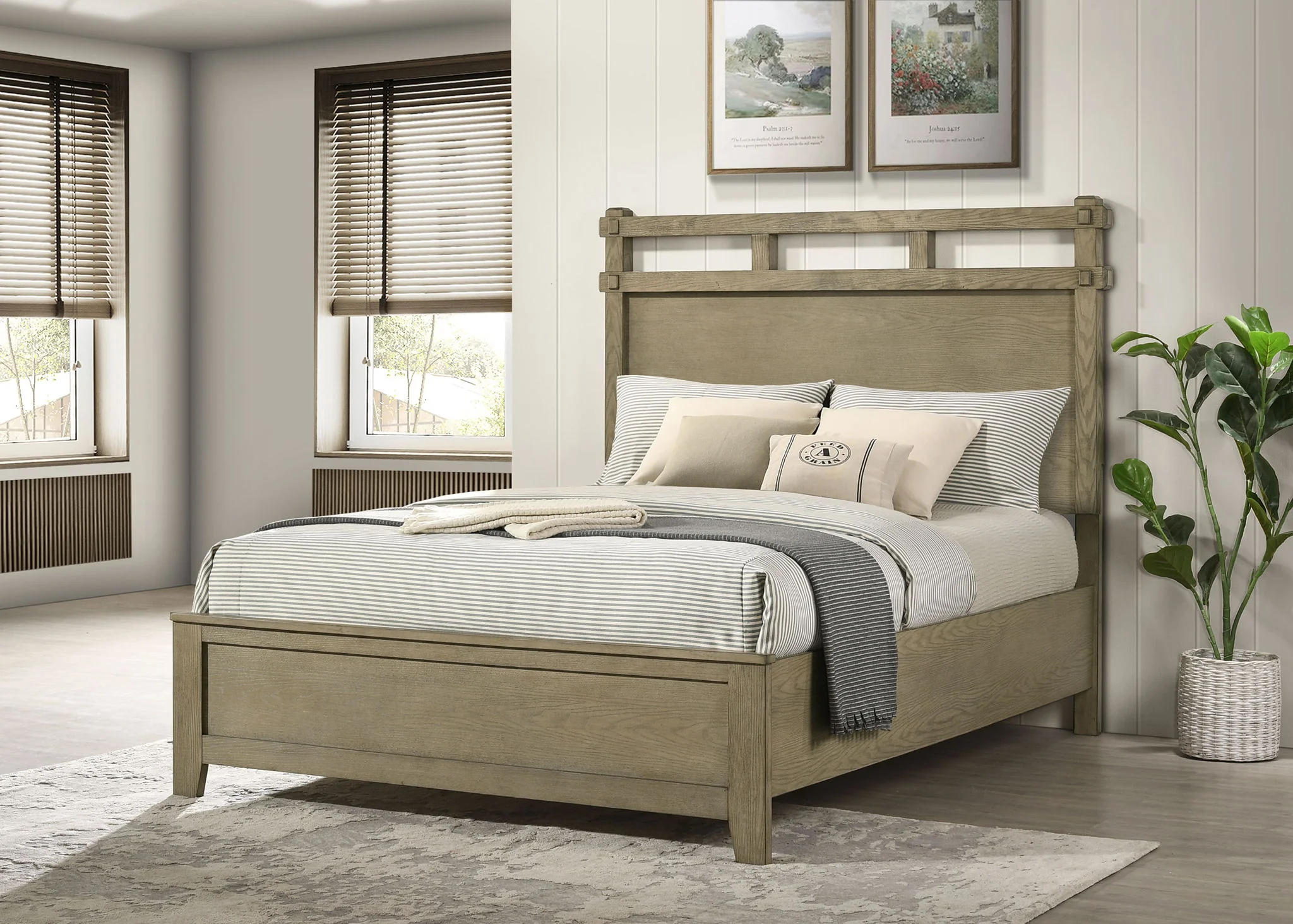 Hazlewood 61-inch Queen Panel Bed Vineyard Oak - Image 2