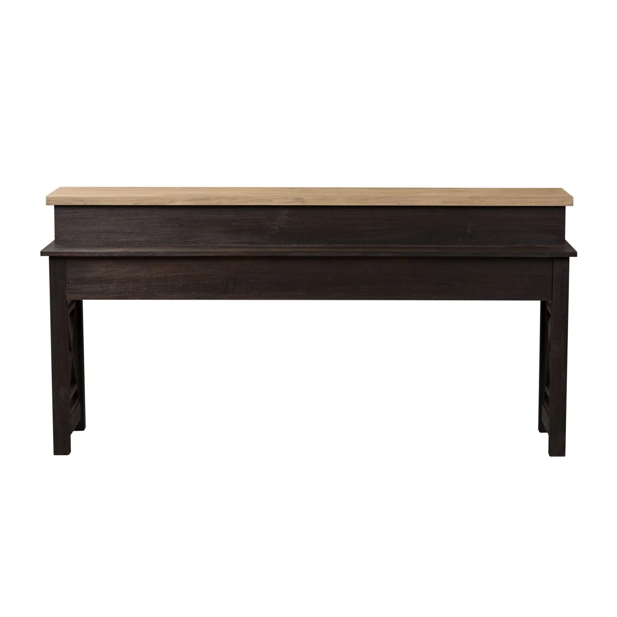 Heatherbrook - 4 Piece Console Set (1 Console 3 Stools) - Charcoal & Ash - Image 4