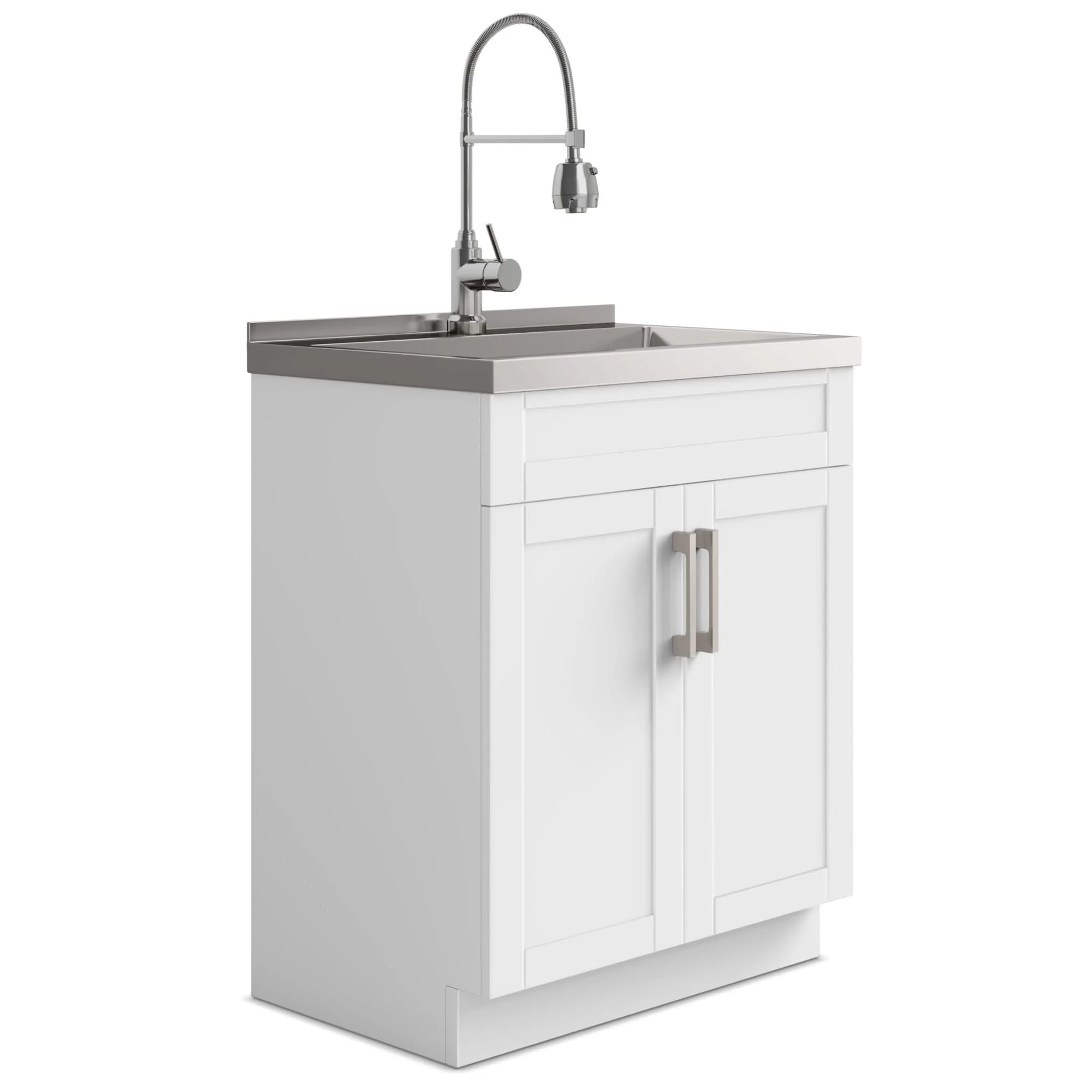 Hennessy - Deluxe Laundry Cabinet With Faucet And Stainless Steel Sink - Image 4