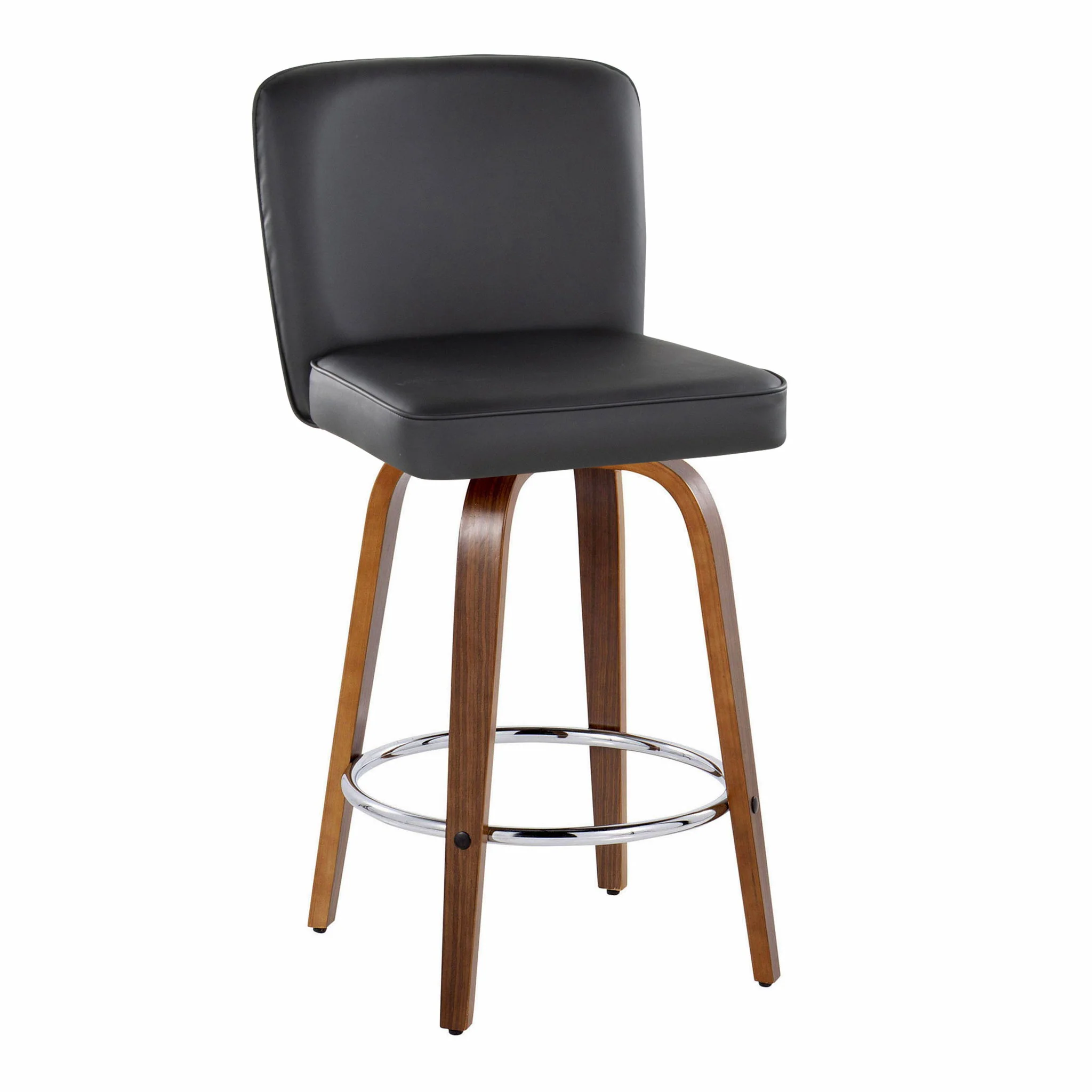 Henry - Contemporary Fixed Height Counter Stool With Swivel With Round Footrest (Set of 2) - Image 11