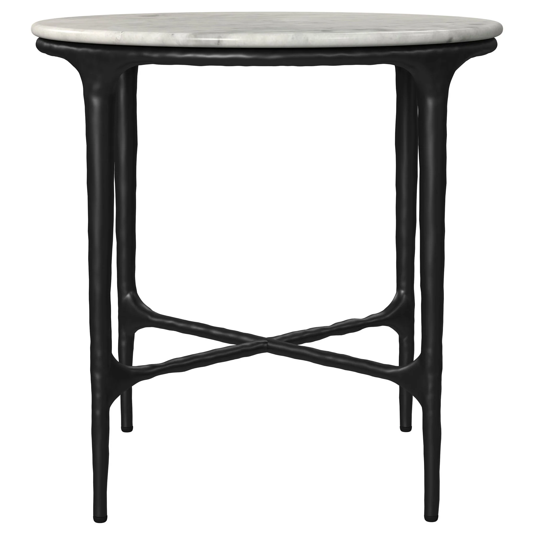 Hermas 3-piece Round Marble Coffee and End Table Set White - Image 3