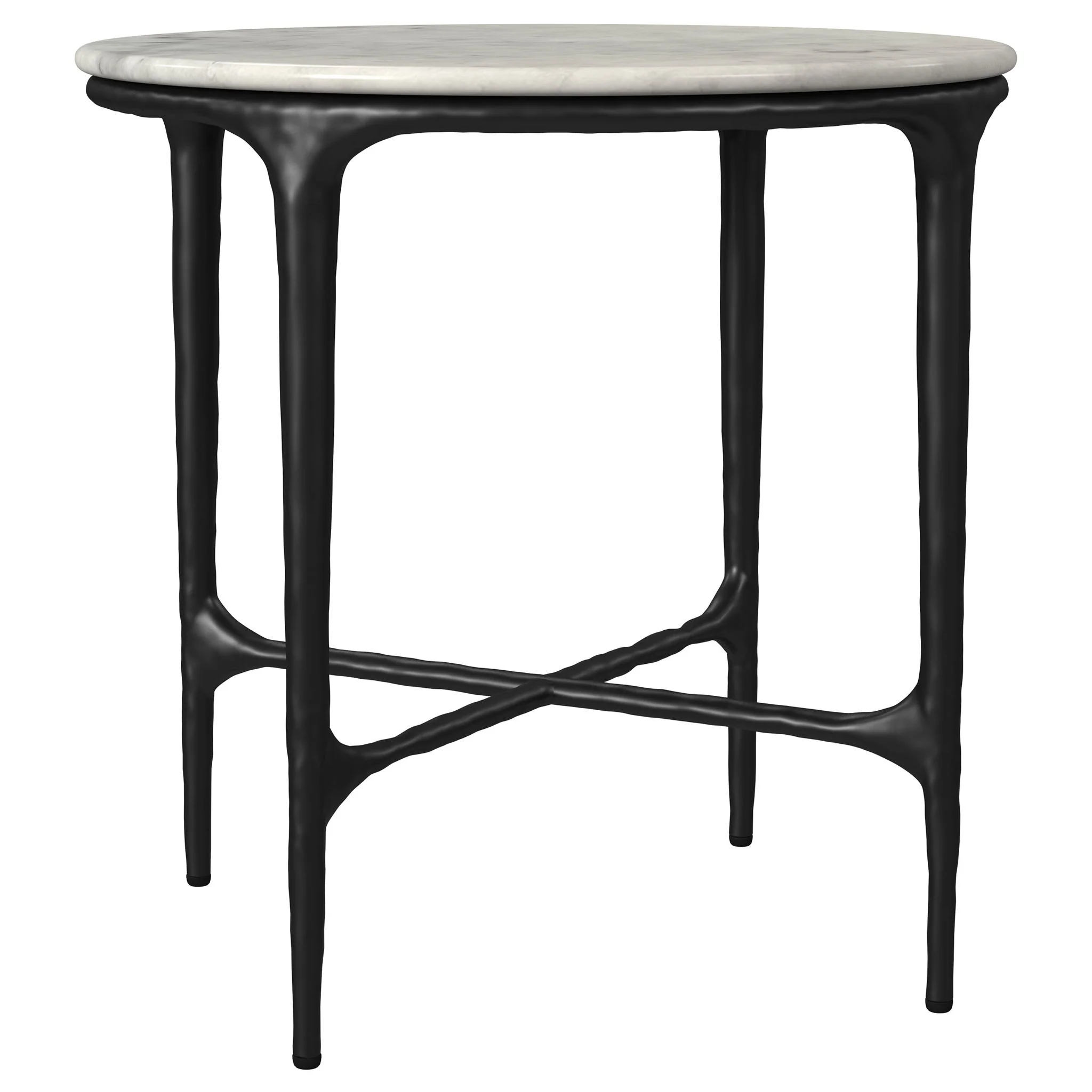 Hermas 3-piece Round Marble Coffee and End Table Set White - Image 4