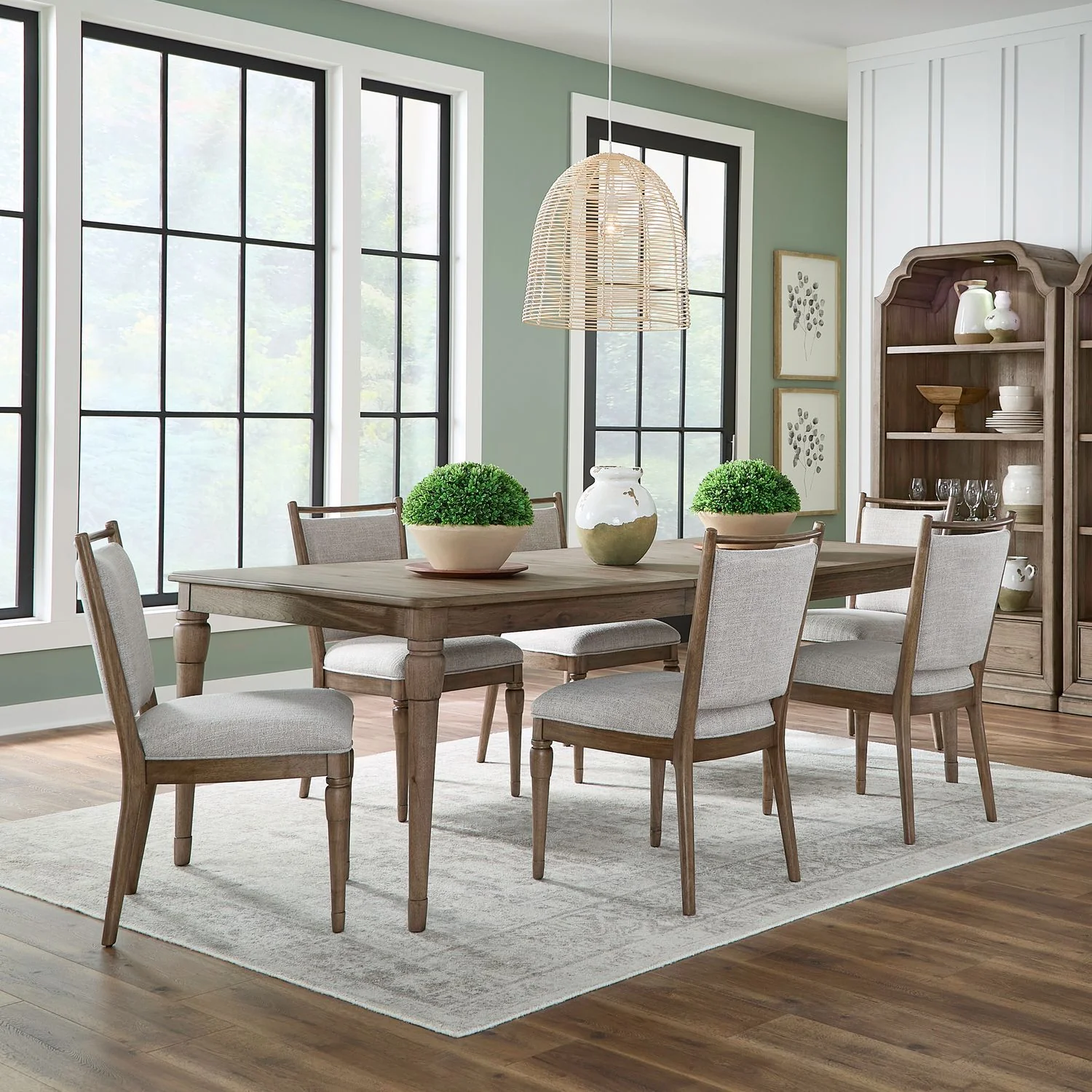 Hickory Grove - Rectangular Table Set With Upholstered Chairs - Image 3