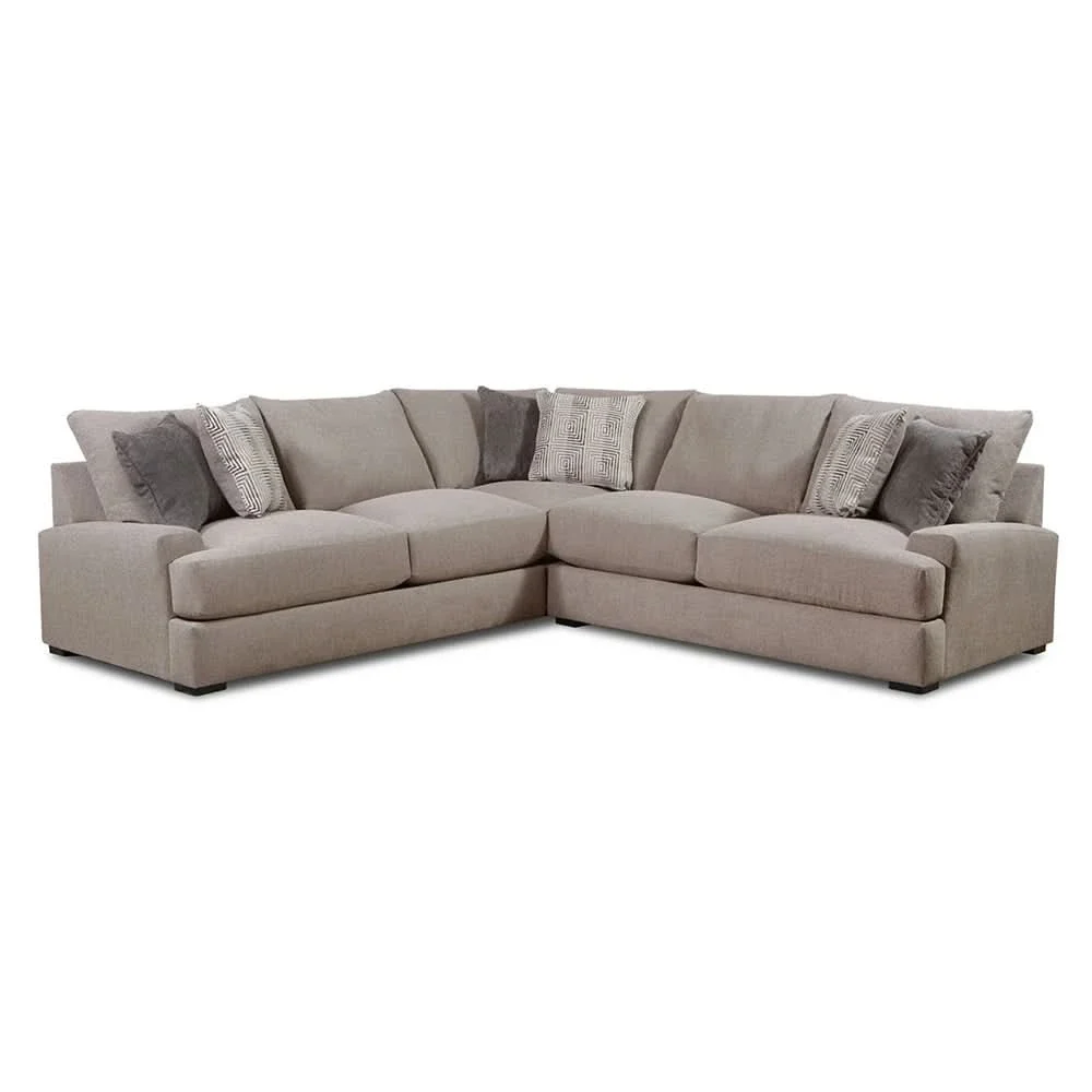 Highland Gray Contemporary 3PC Living Room Sectional with Extra Deep Seating - Image 4