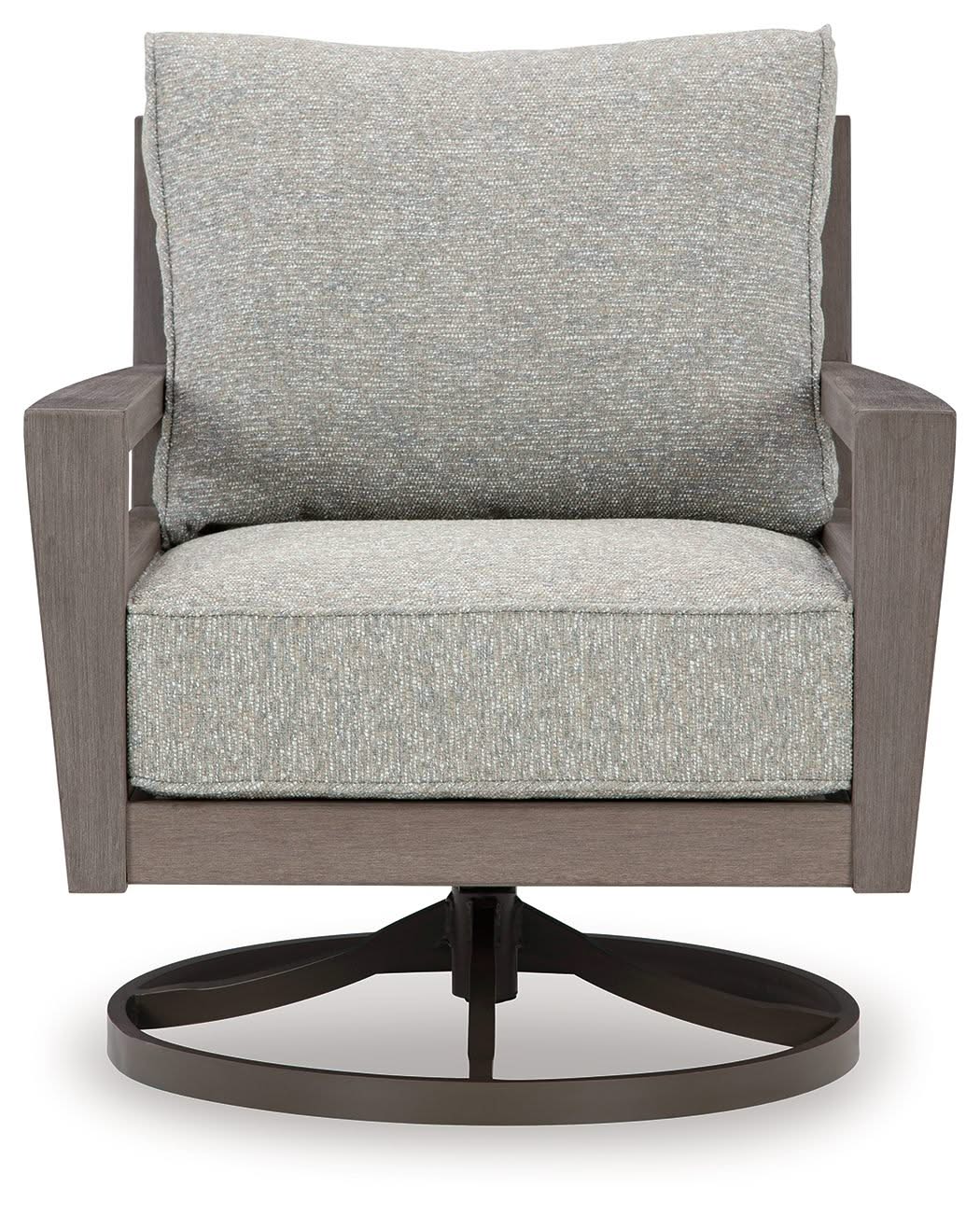 Hillside Barn - Swivel Lounge W/ Cushion - Gray / Brown - Image 4