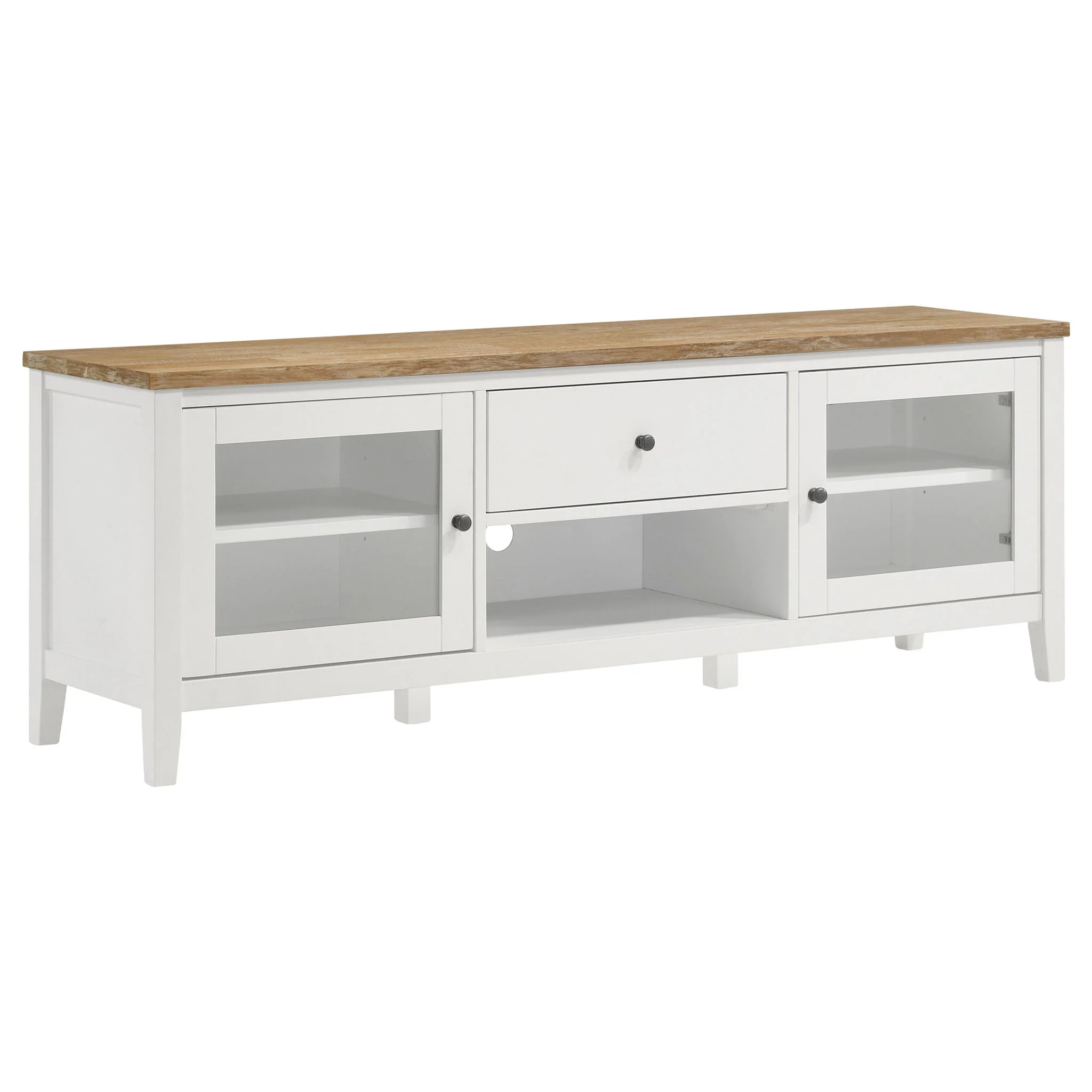 Hollis 3-piece 67-inch TV Stand Entertainment Center White - Image 4