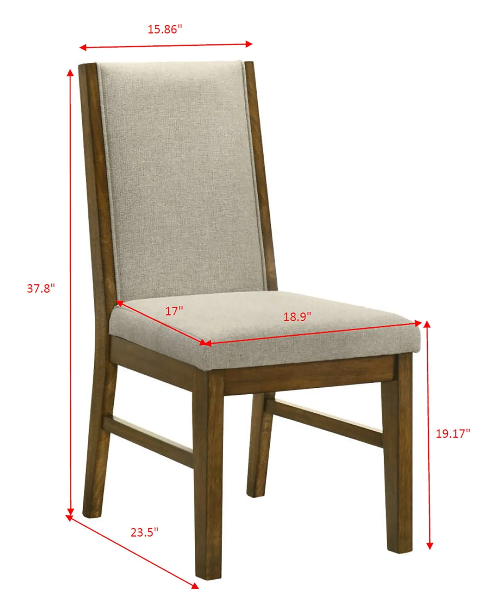 Hollister - Side Chair (Set of 2) - Gray / Dark Brown - Image 2