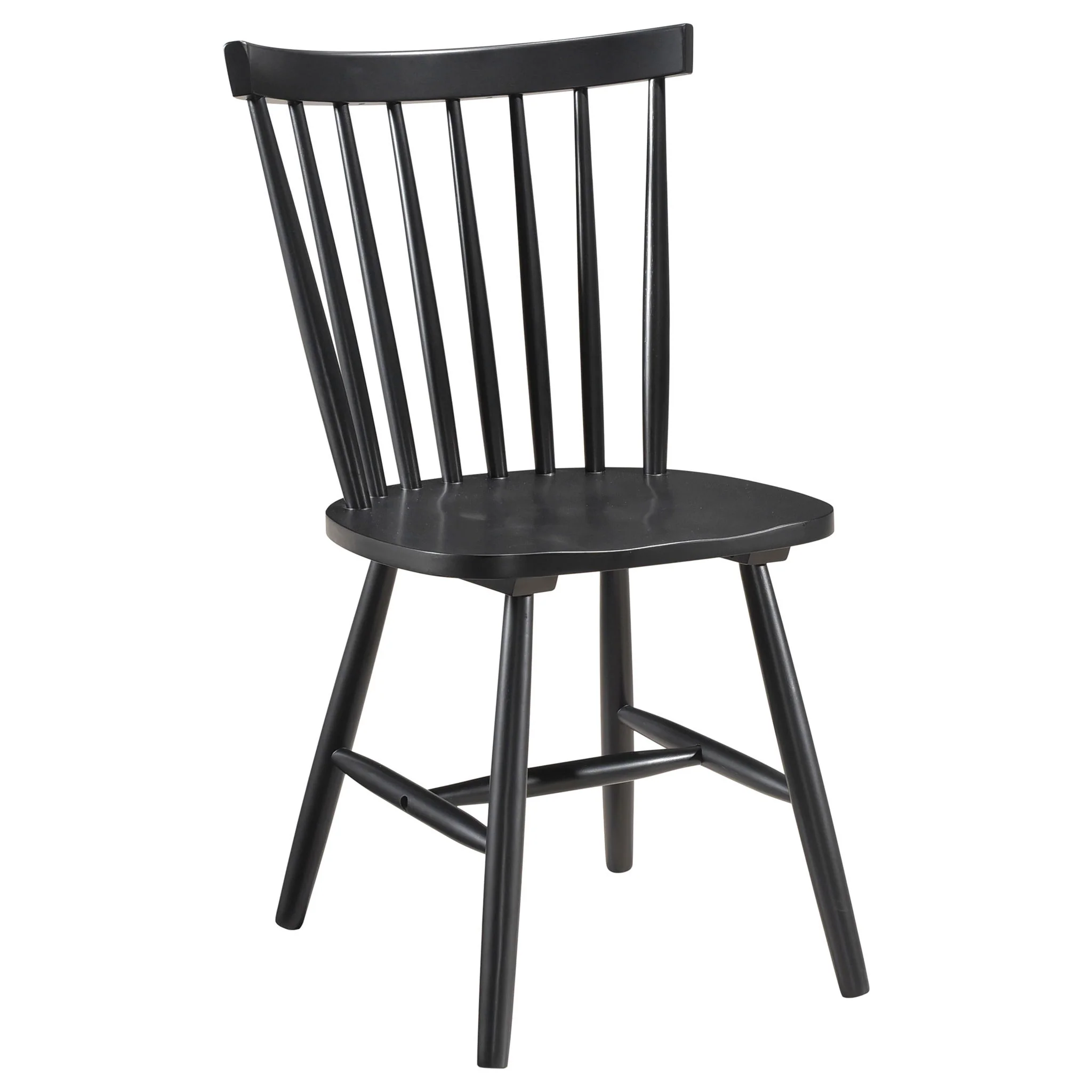Hollyoak Windsor Wood Dining Side Chair Black (Set of 2) - Image 3