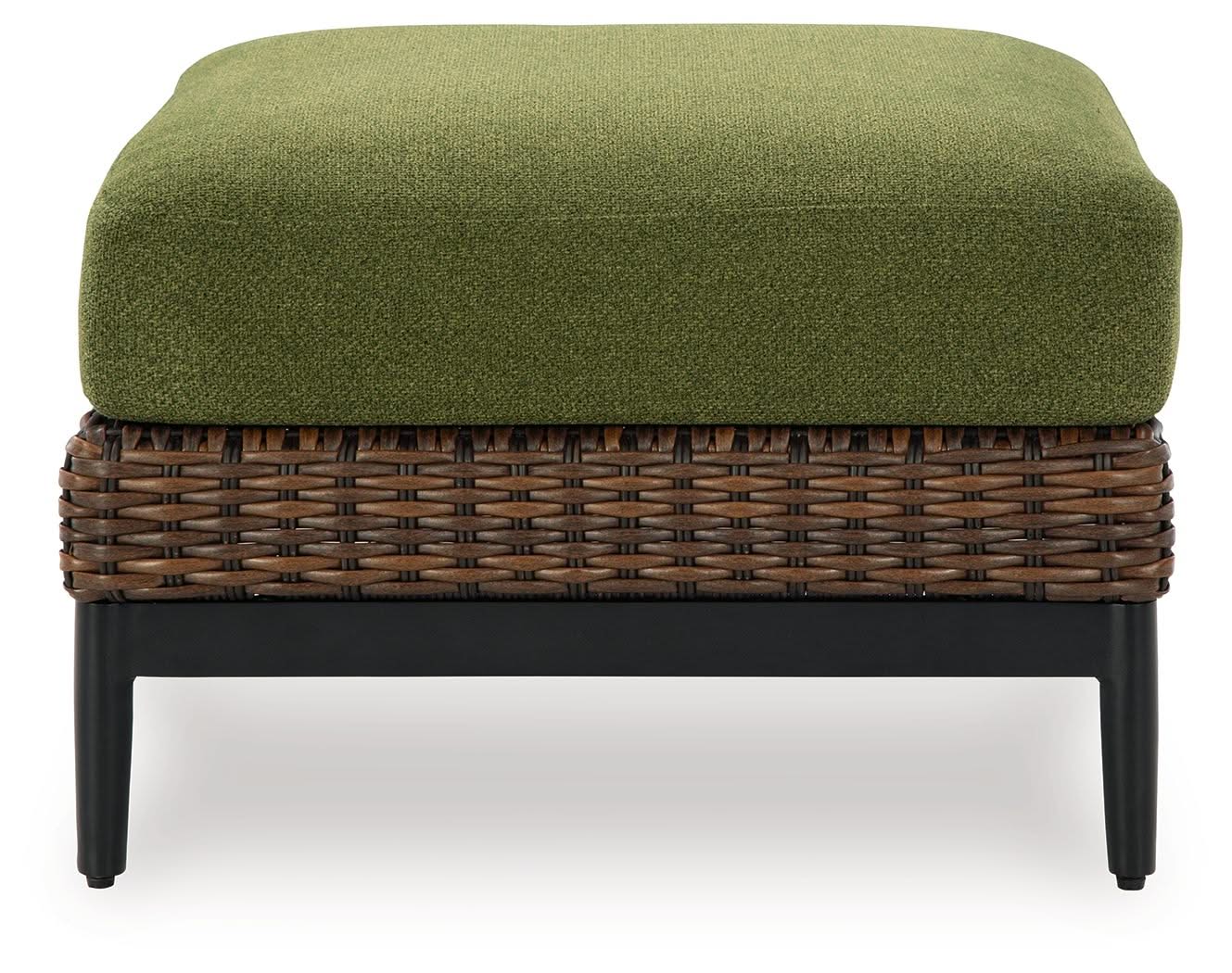 Horizon Hall - Ottoman With Cushion - Brown / Green - Image 2
