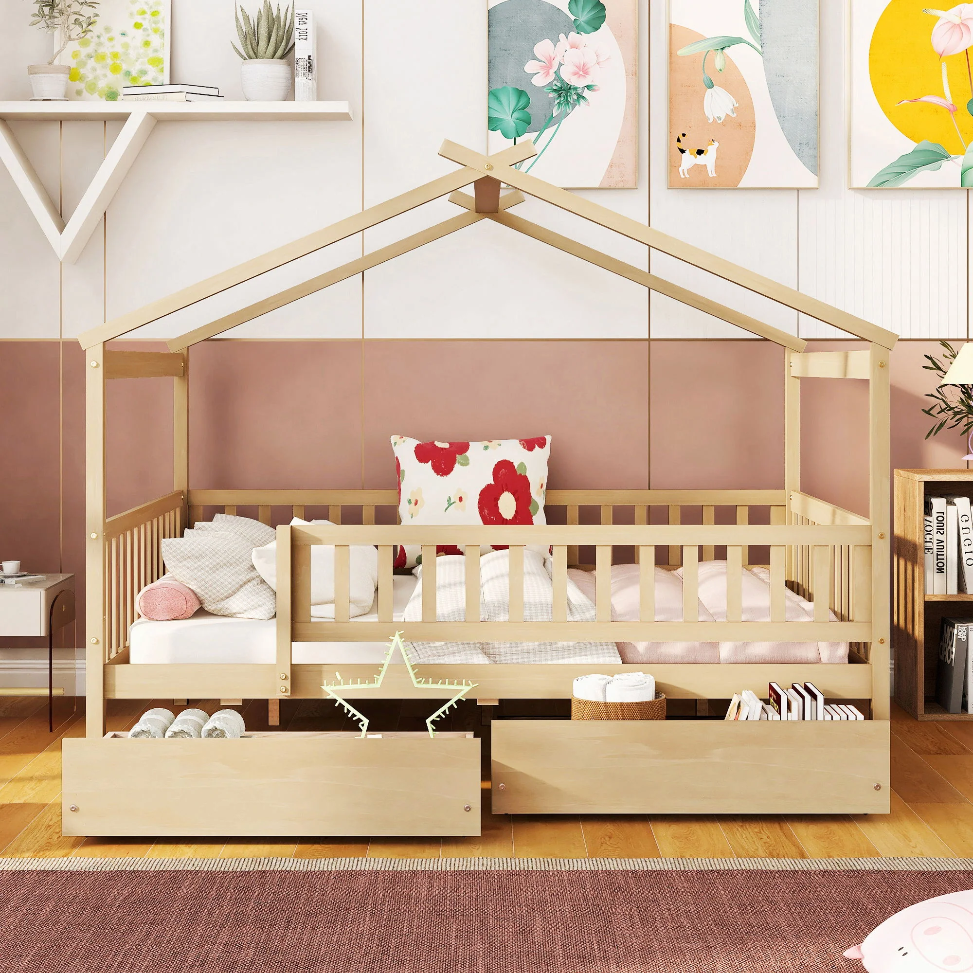 House Bed With 2 Drawers - Image 20