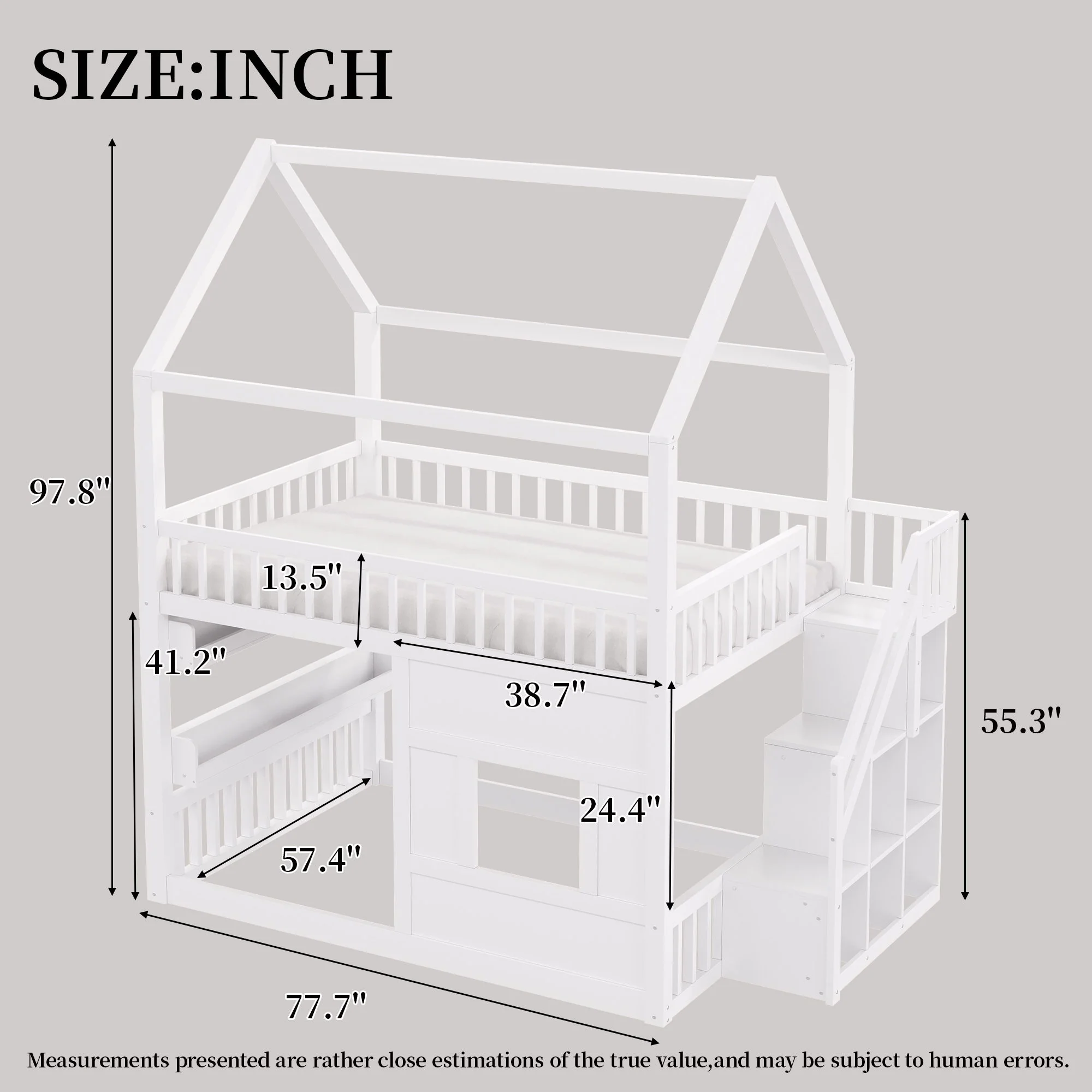 House Bed With Built-In LED Shelf Light - Image 8