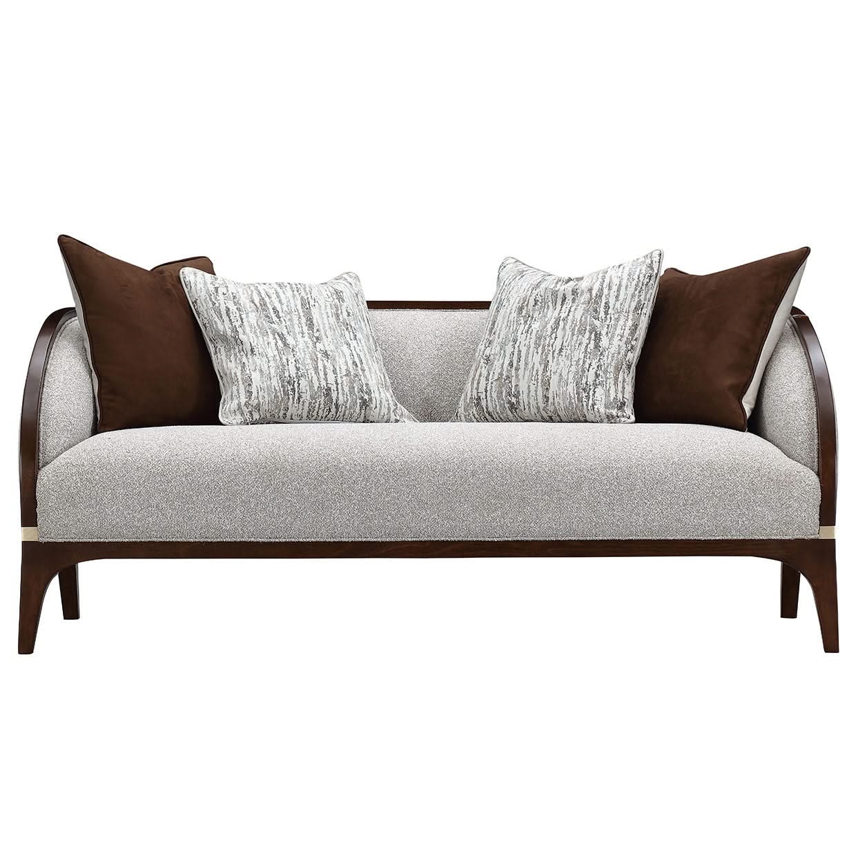 Houston - Loveseat - Pebble / Walnut - Image 2