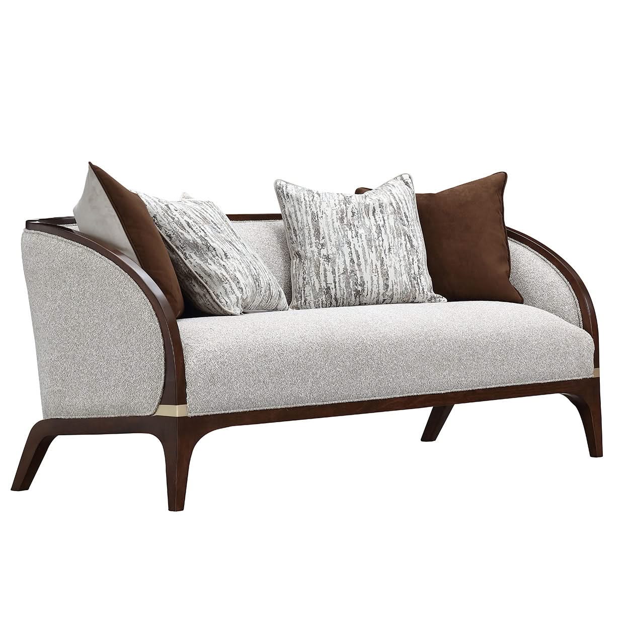 Houston - Loveseat - Pebble / Walnut - Image 3