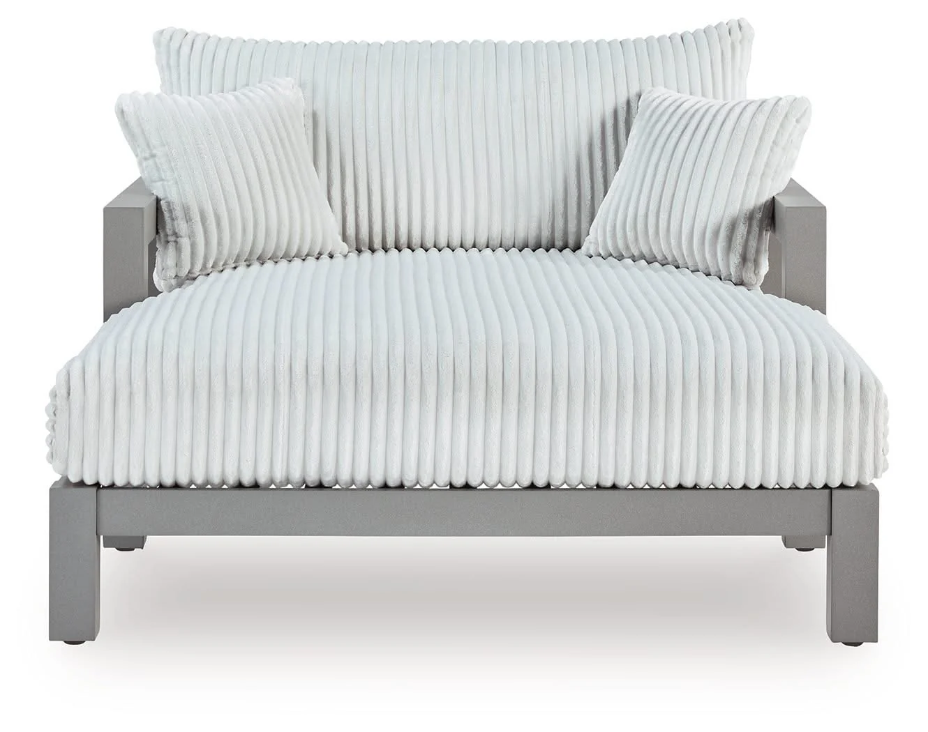 Hurley Park - Chaise Lounge With Cushion - Gray - Image 4