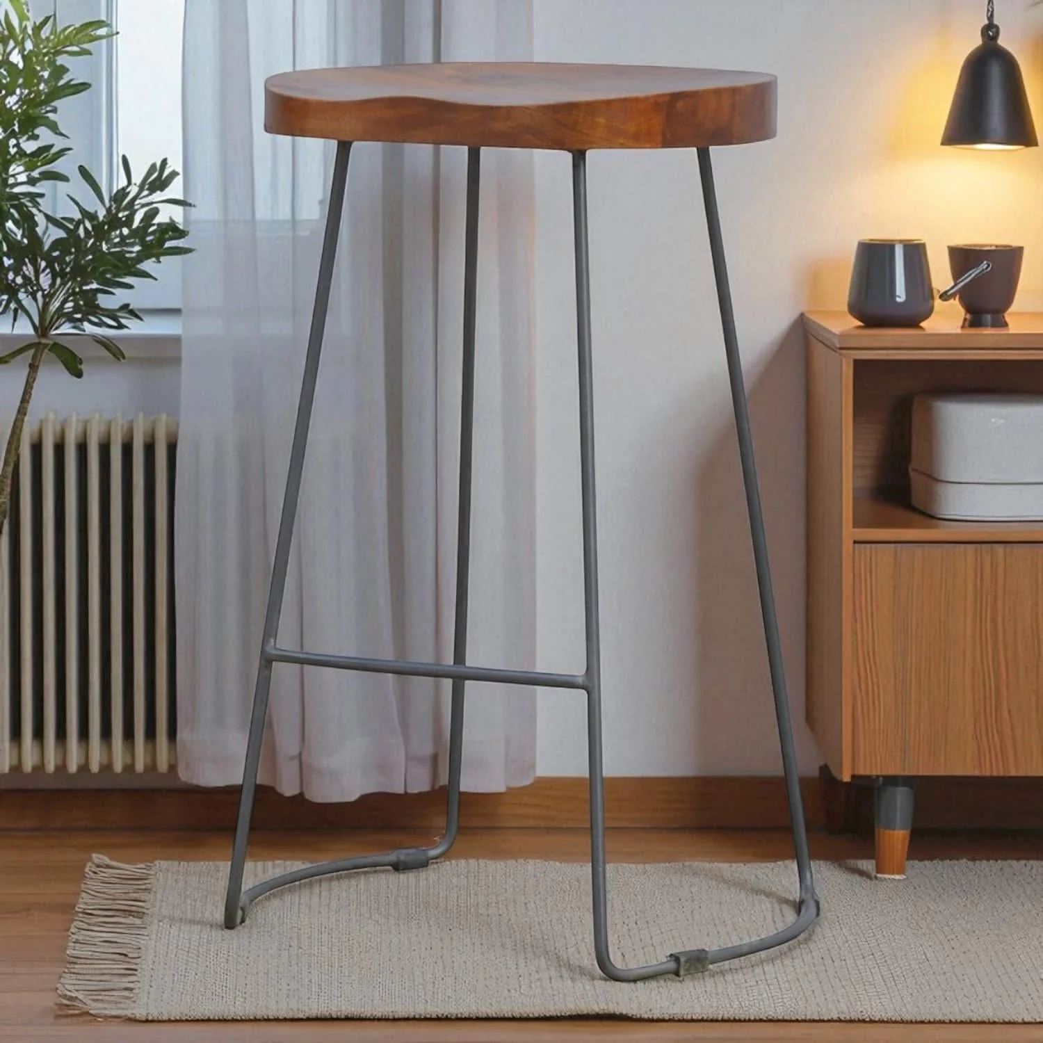 Chunky Bar Stool - Chestnut - Image 4