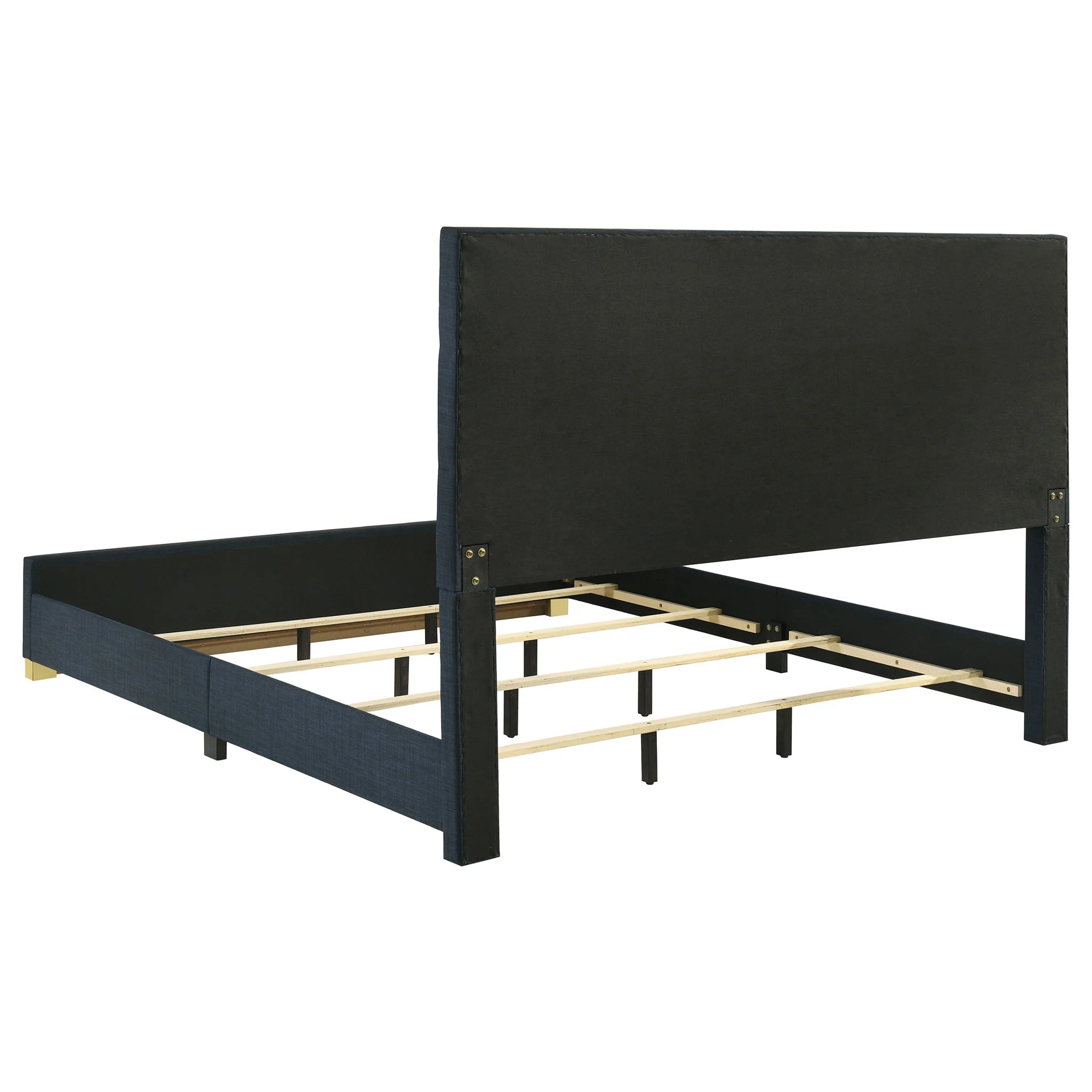 Ines 4-piece Eastern King Bedroom Set Navy and White High Gloss - Image 2