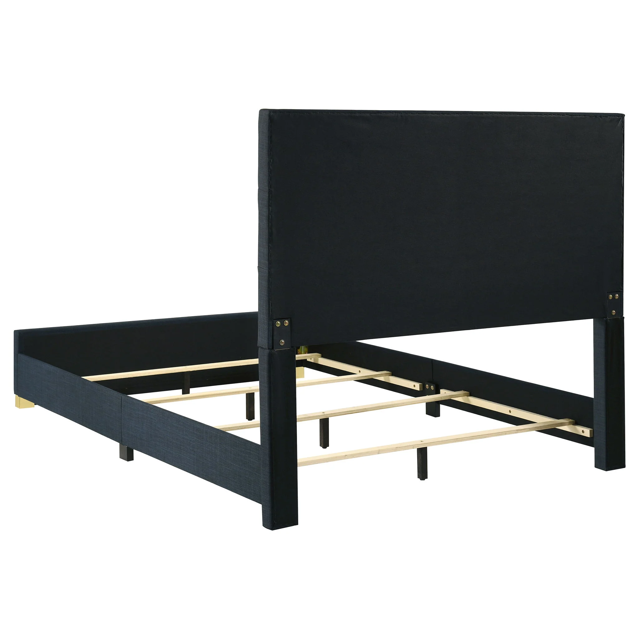 Ines 5-piece Queen Bedroom Set Navy and White High Gloss - Image 2