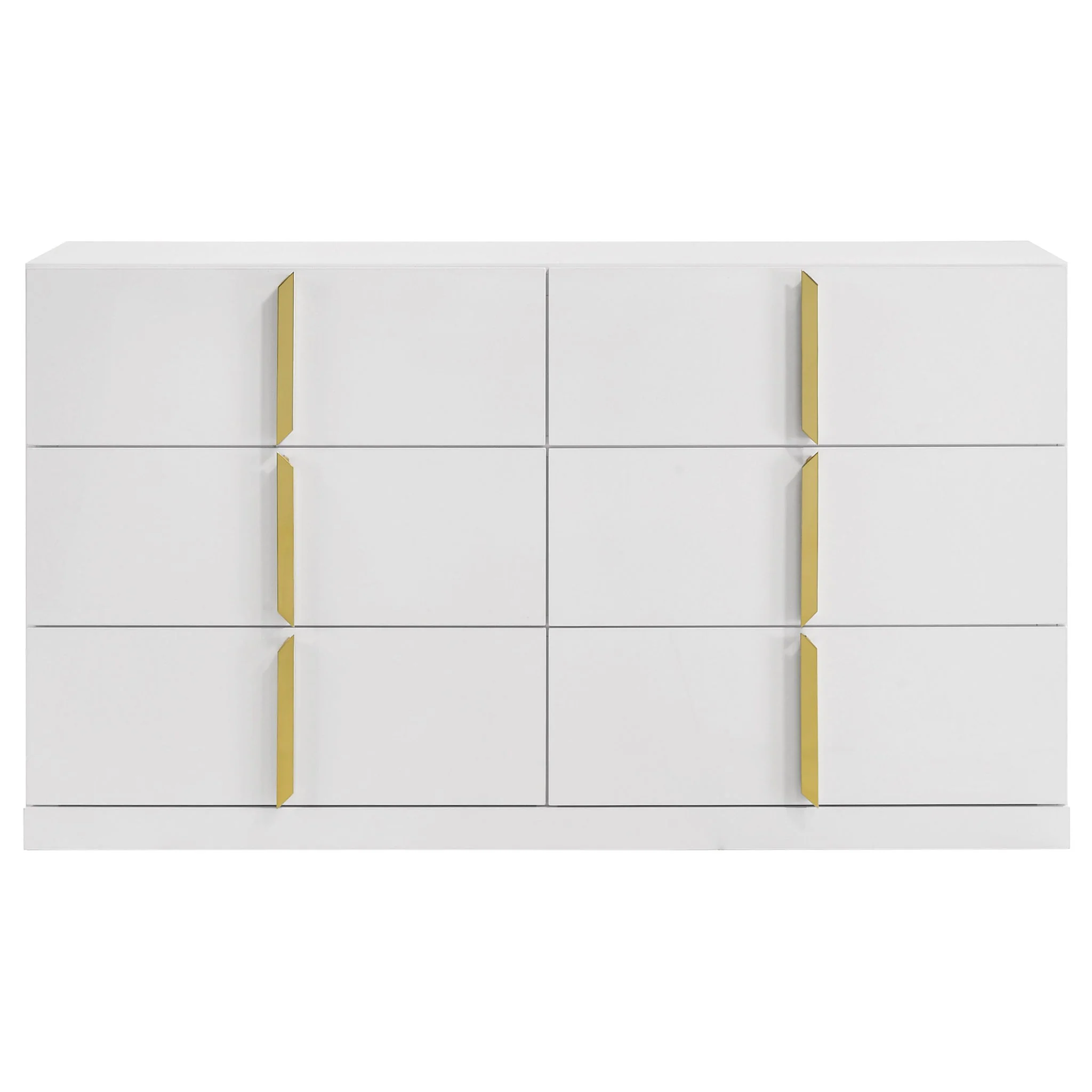 Ines 6-drawer Bedroom Dresser Cabinet White High Gloss - Image 4