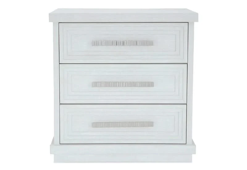 Infinity White 3-Drawer Nightstand with Power Outlets & USB-C Charging