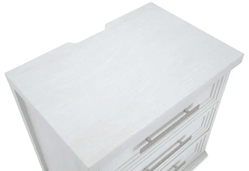 Infinity White 3-Drawer Nightstand with Power Outlets & USB-C Charging - Image 4