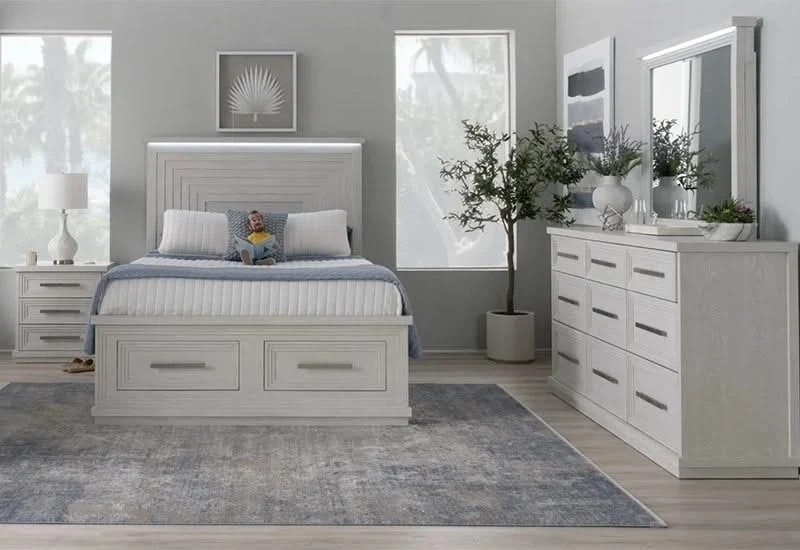 Infinity White 3-Drawer Nightstand with Power Outlets & USB-C Charging - Image 5