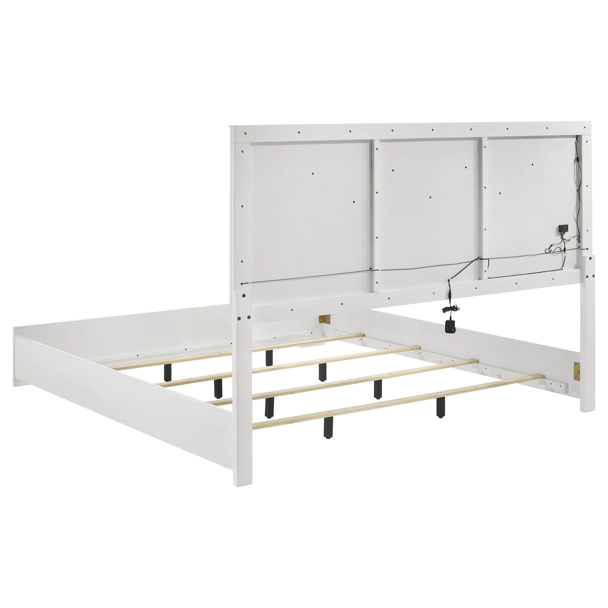 Ives 5-piece Eastern King Bedroom Set White High Gloss - Image 4