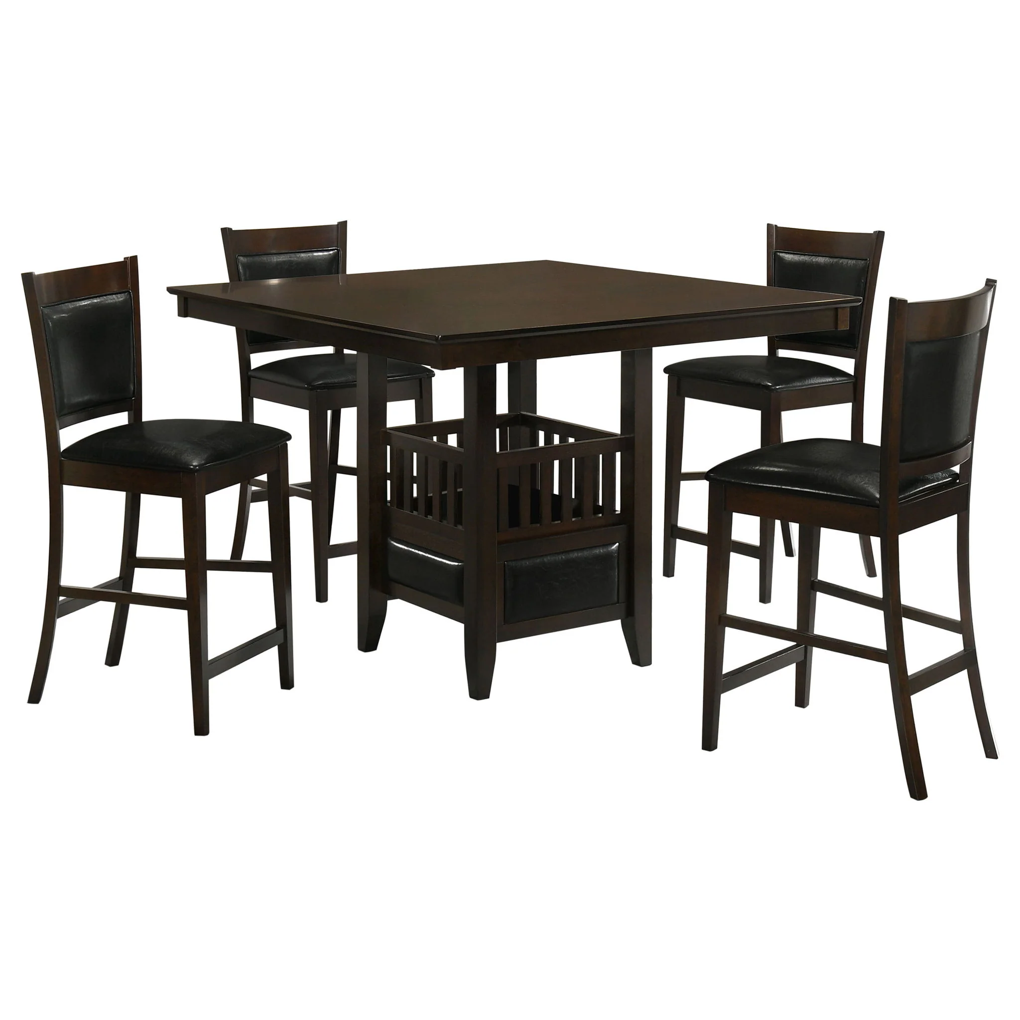 Jaden 5-piece Square Counter Height Dining Set Espresso - Image 3