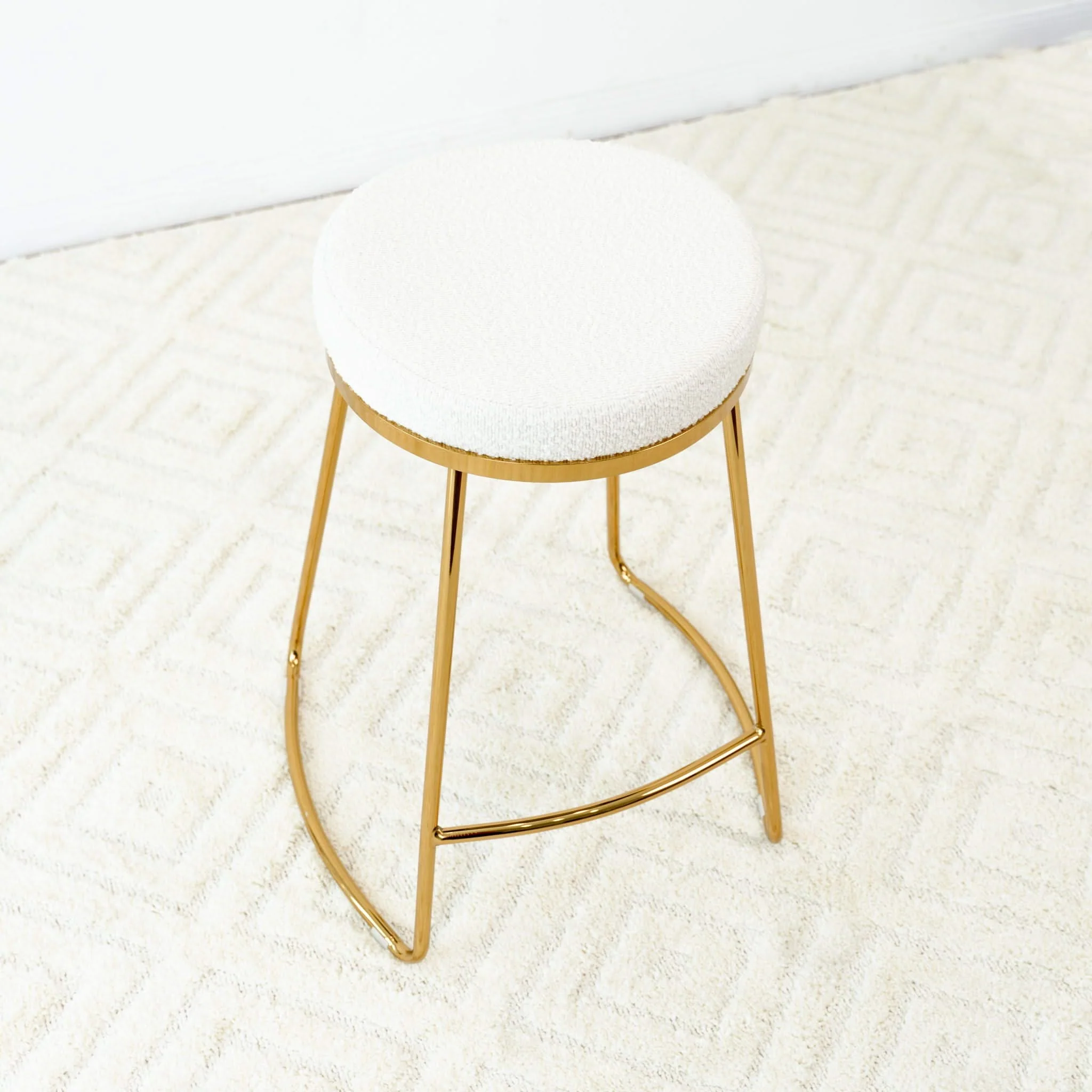 Jane - 26" Mid-Century Modern Luxury Upholstered Stool - Image 3