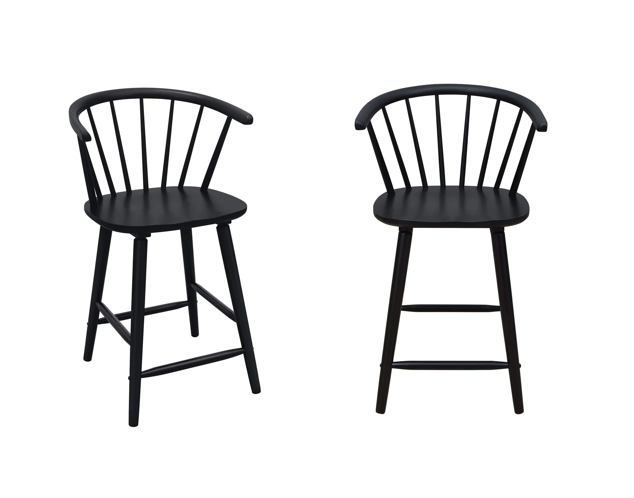 Janna - Counter Height Stool (Set of 2) - Black