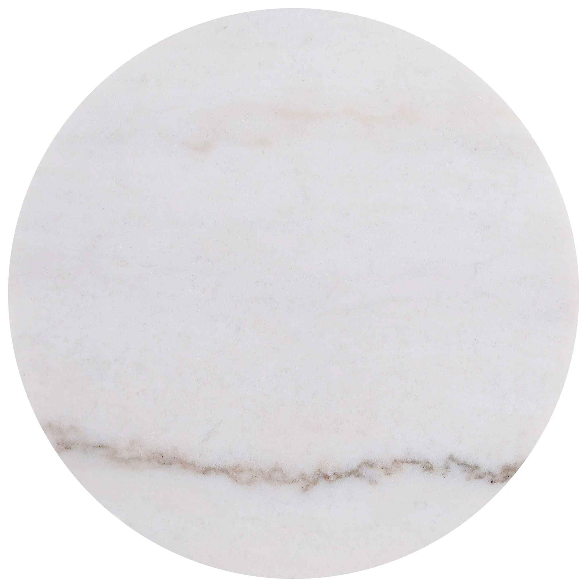 Jason 3-piece Round White Marble Coffee Table Set Honey Brown - Image 2