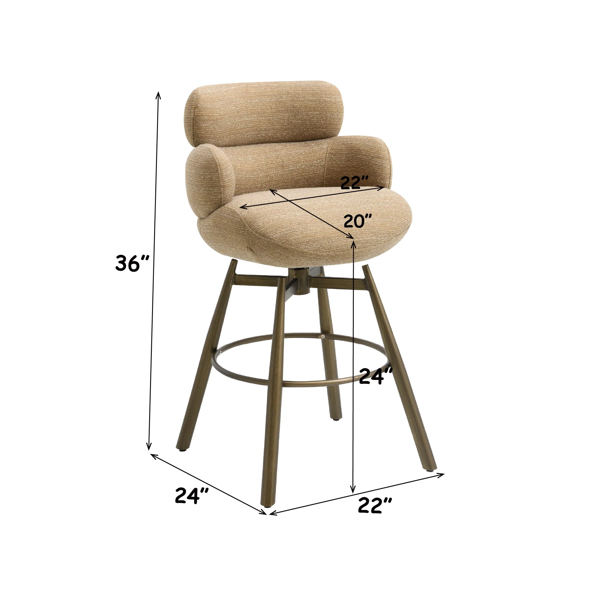 Jena - Counter Height Chair With Swivel - Image 3