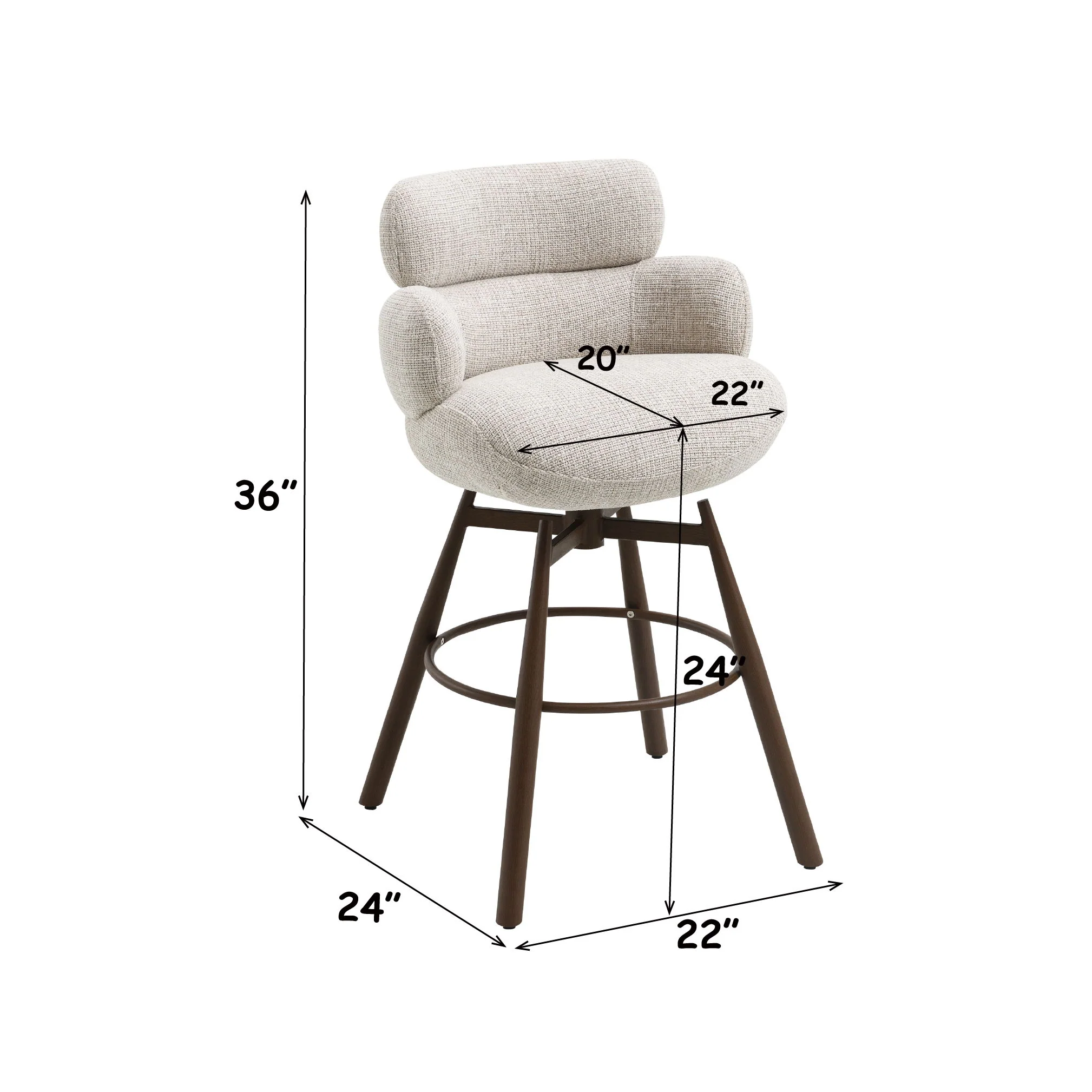 Jena - Counter Height Chair With Swivel - Image 5