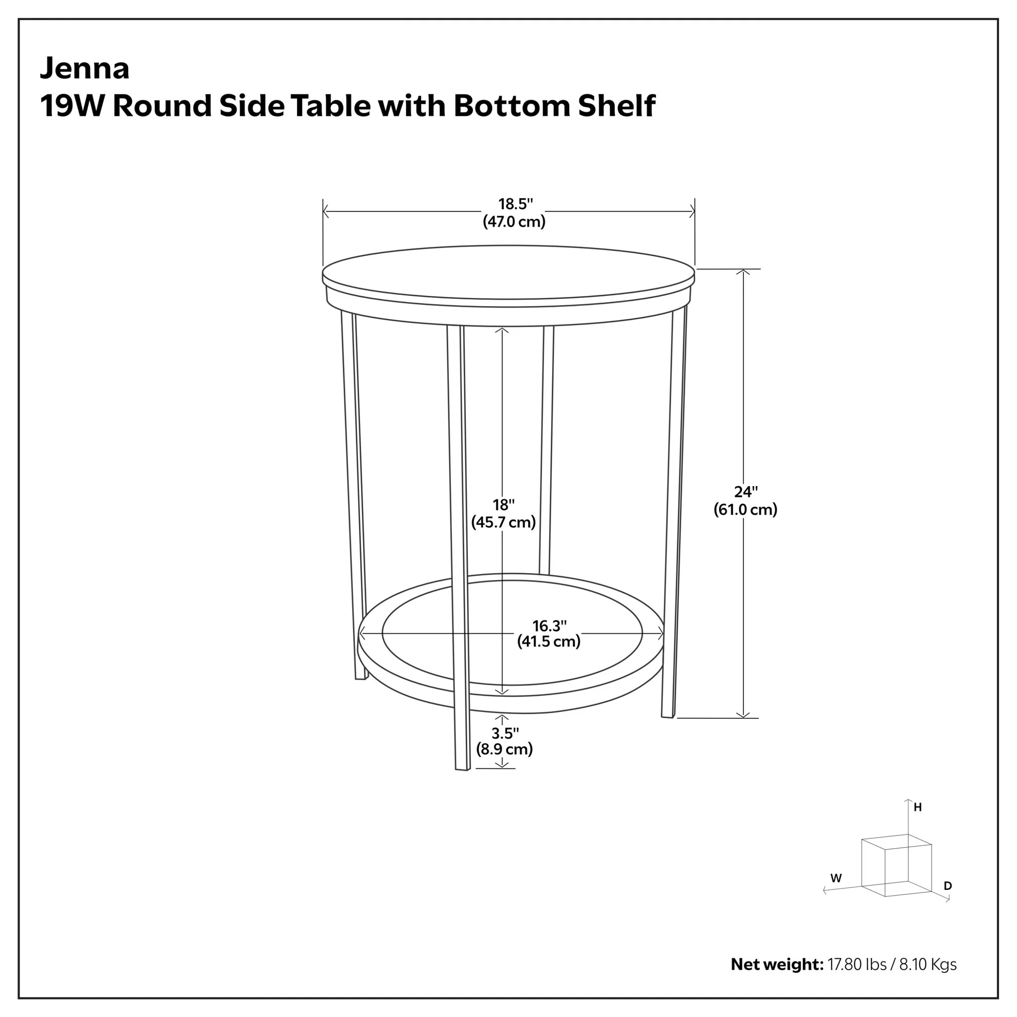 Jenna - Handcrafted Round Side Table - Image 4