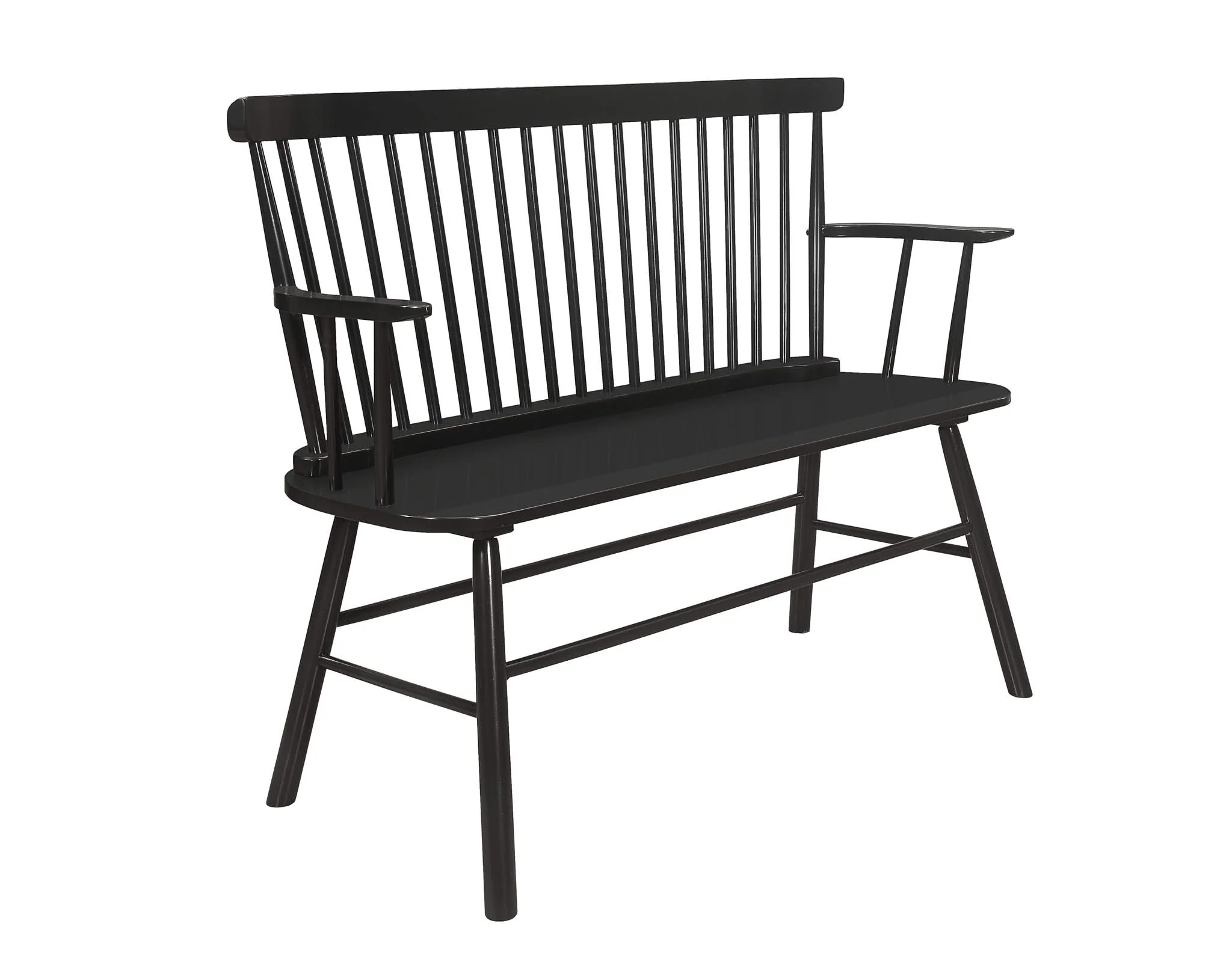 Jerimiah - Spindleback Bench - Black - Image 4