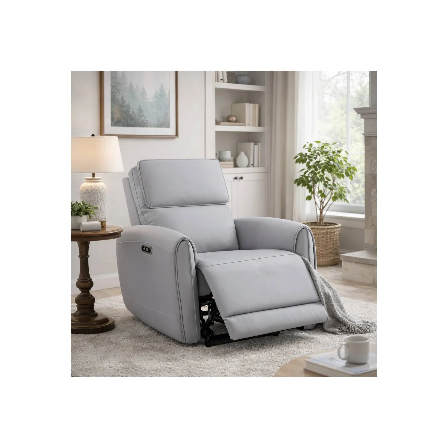 Jeromie - Power Motion Recliner With USB Port - Gray - Image 3
