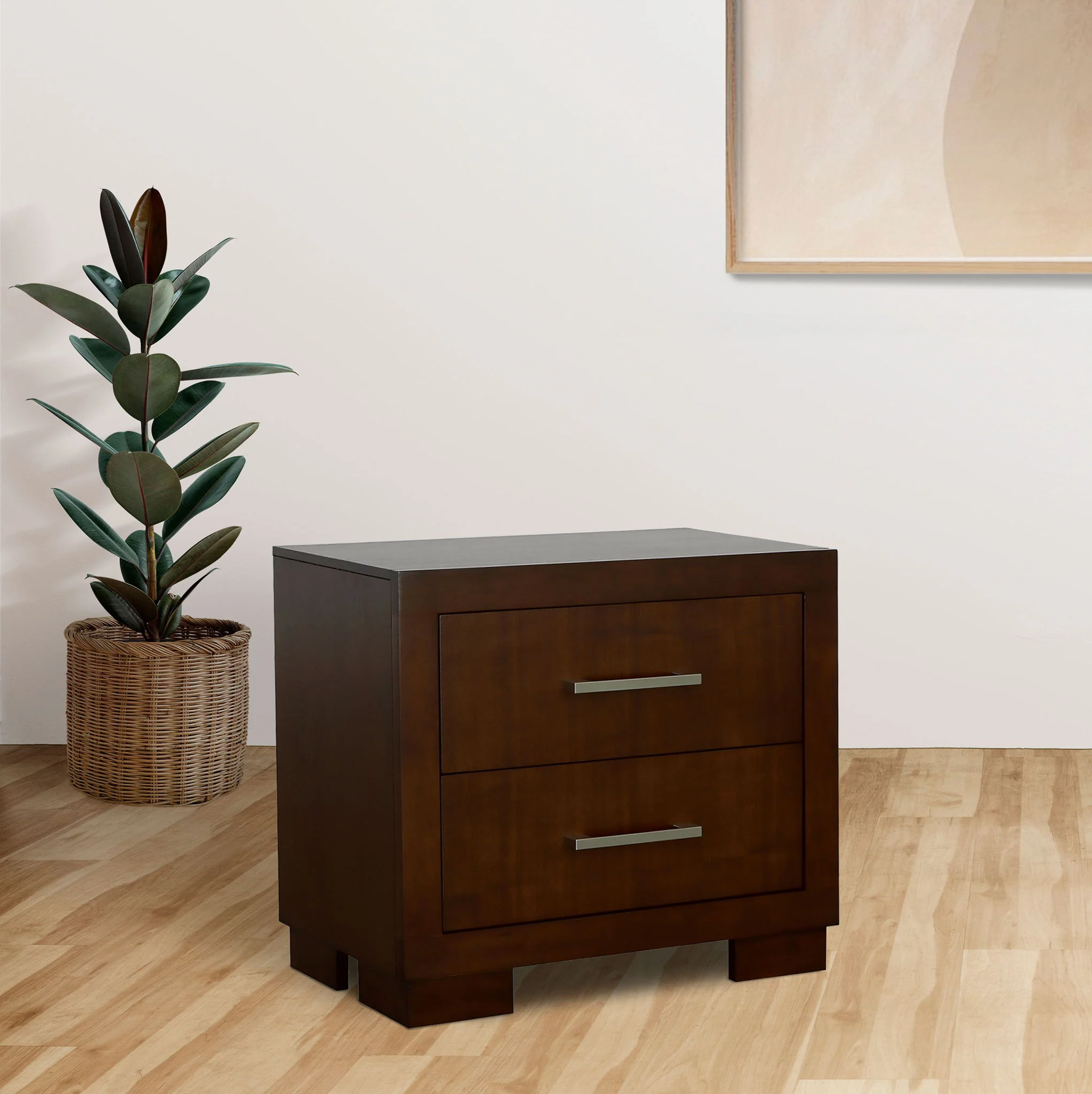 Jessica 2-drawer Nightstand Cappuccino - Image 3
