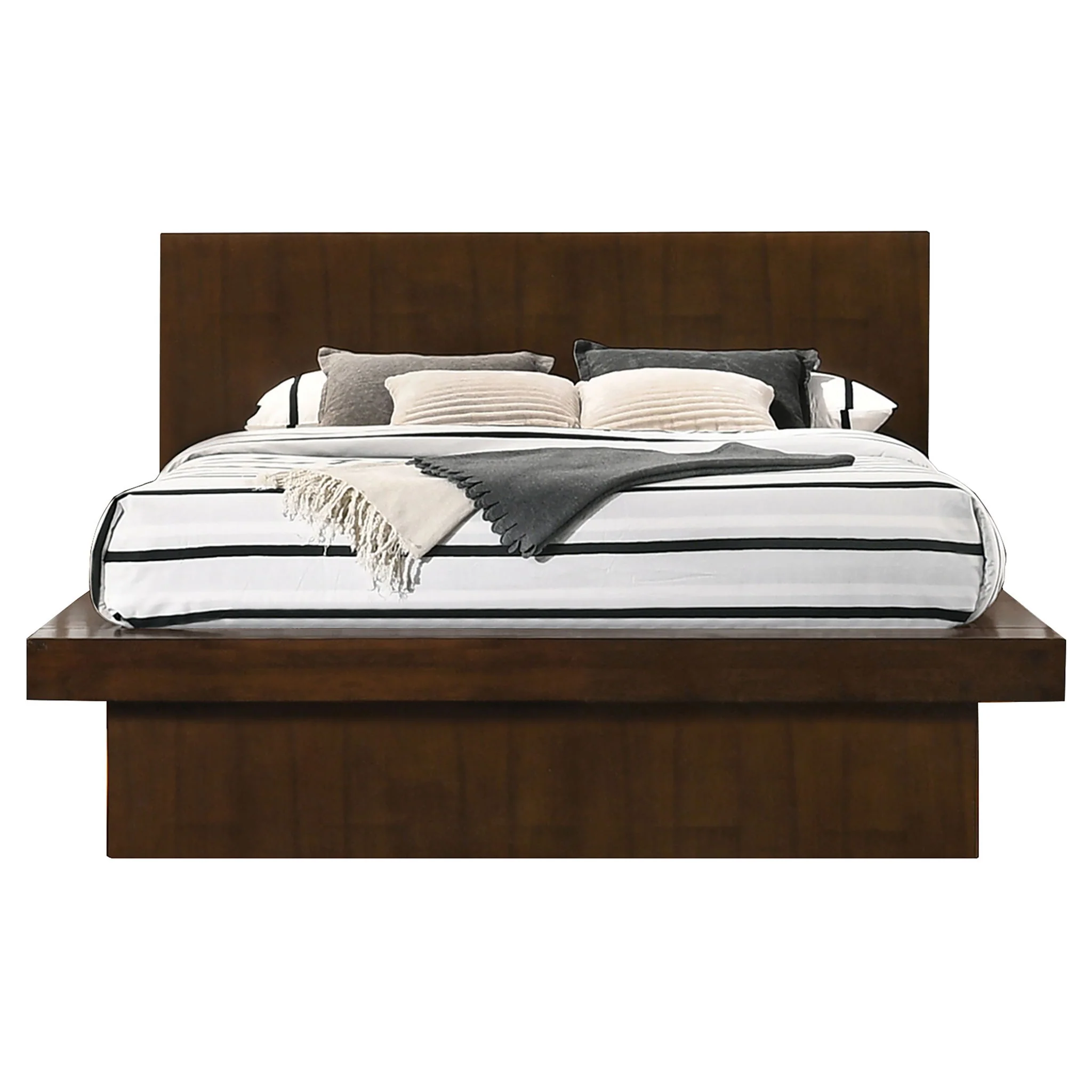 Jessica 5-piece Queen LED Bedroom Set Cappuccino - Image 2