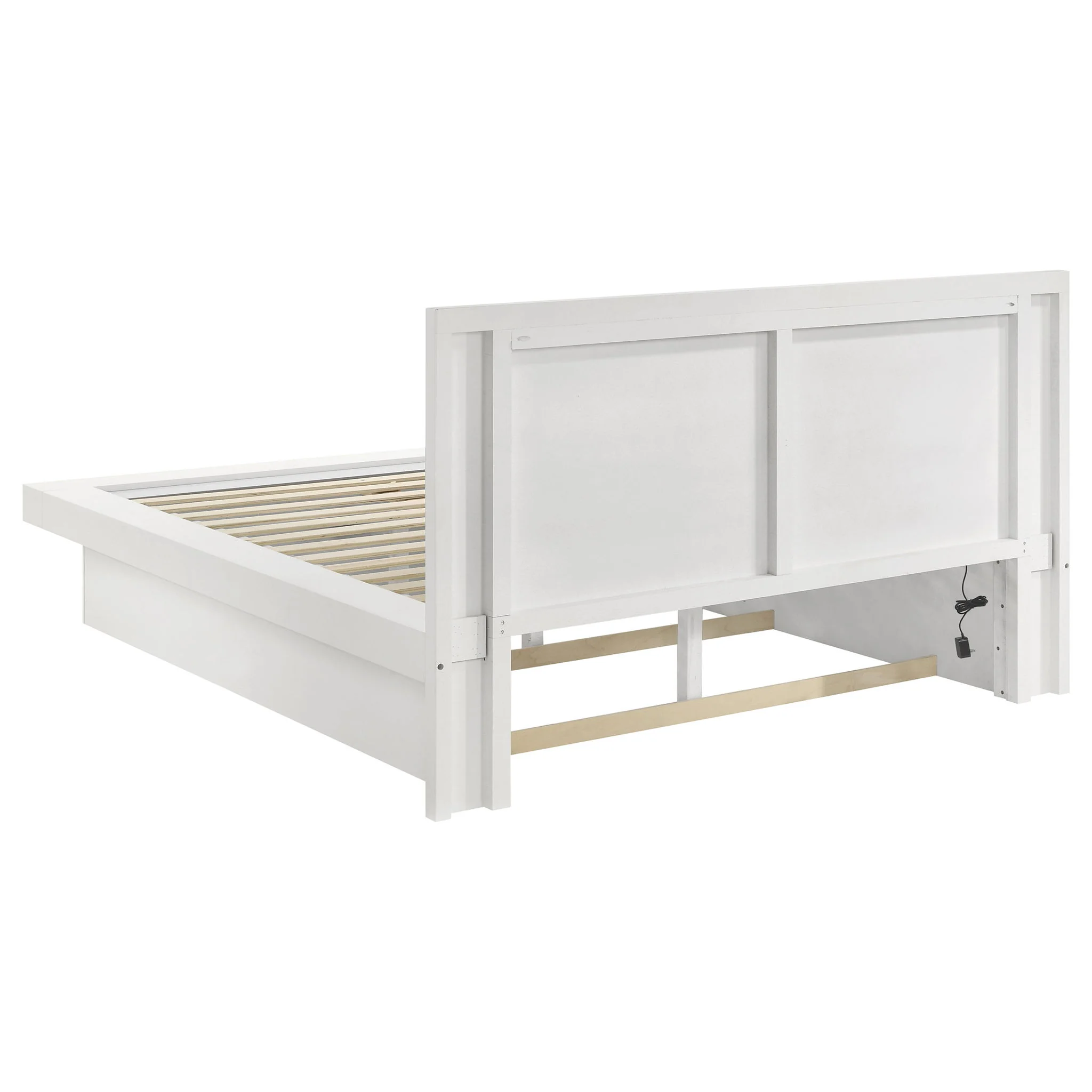 Jessica 5-piece Queen LED Bedroom Set Snow White - Image 4