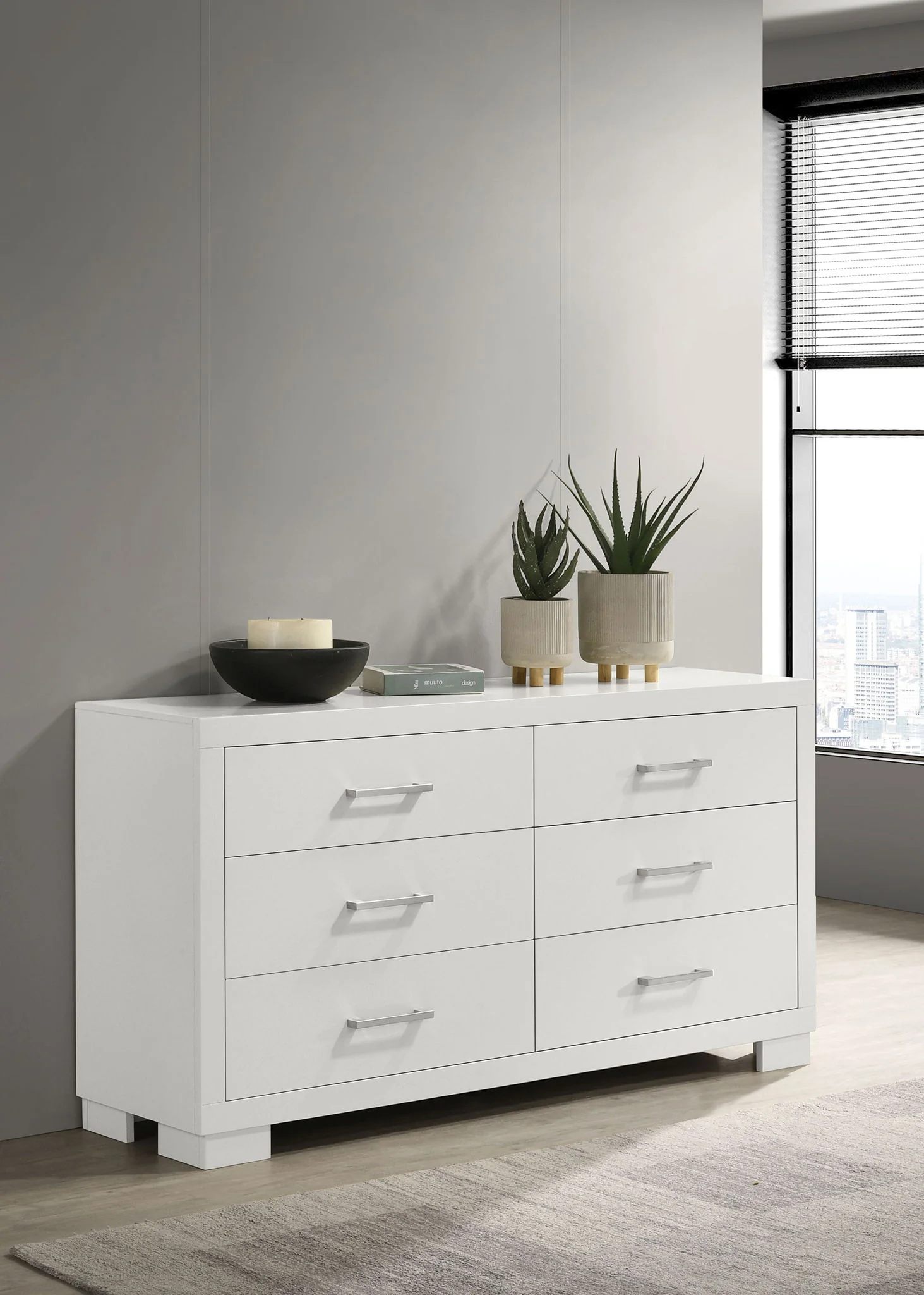 Jessica 6-drawer Dresser Snow White - Image 2