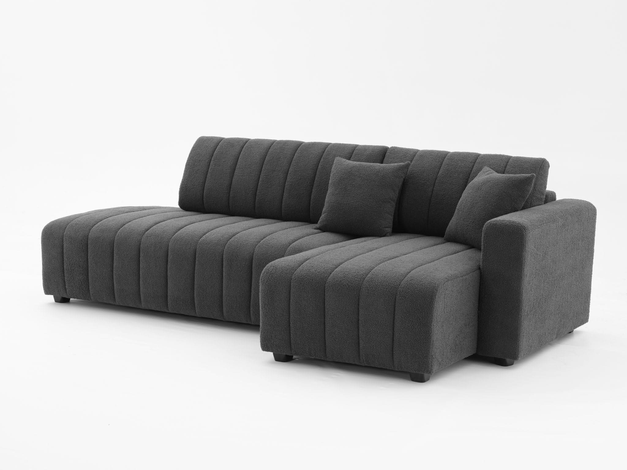 Jessica - Lamb Wool Sectional Sofa With Chaise - Image 5