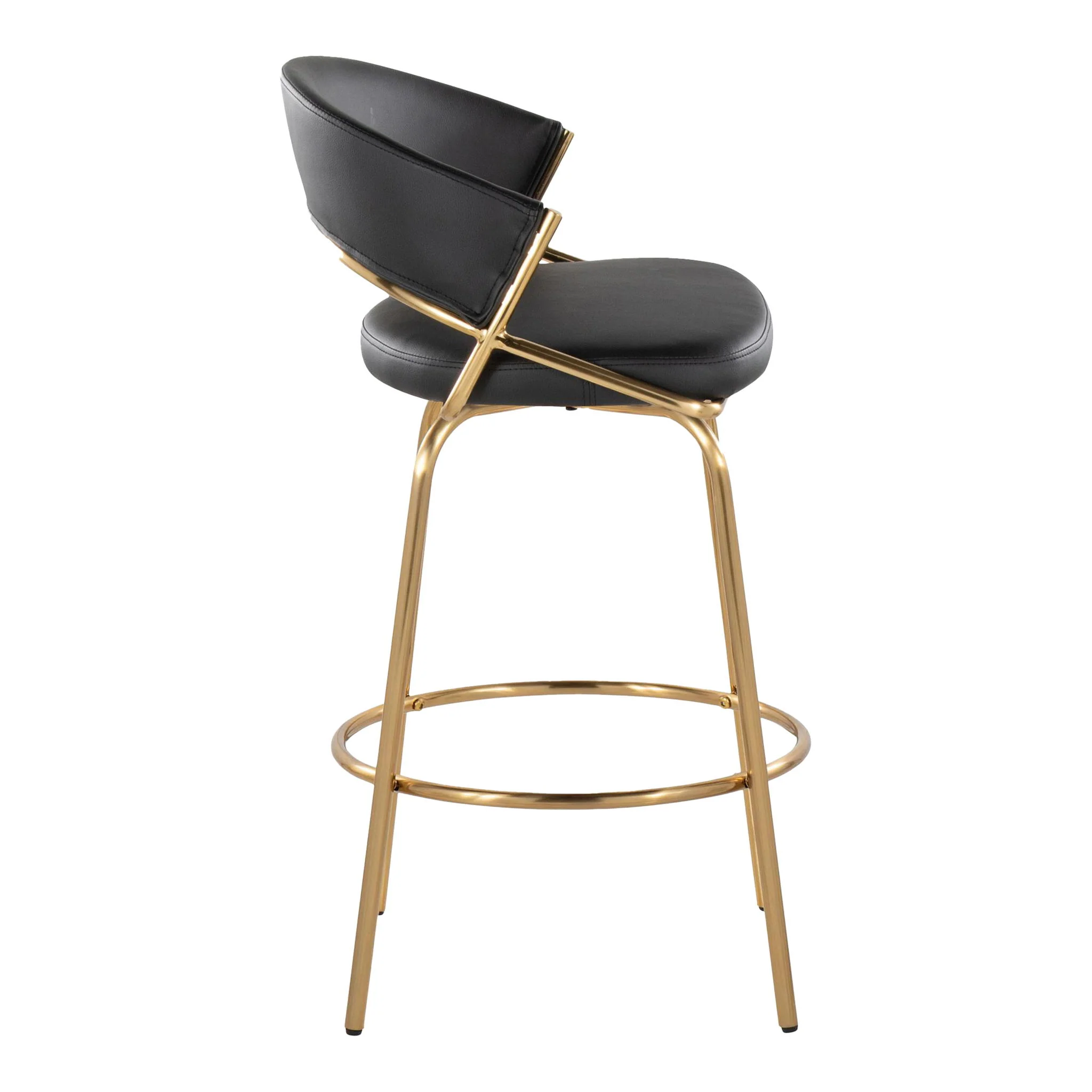 Jie - Glam Fixed Height Counter Stool (Set of 2) - Image 4