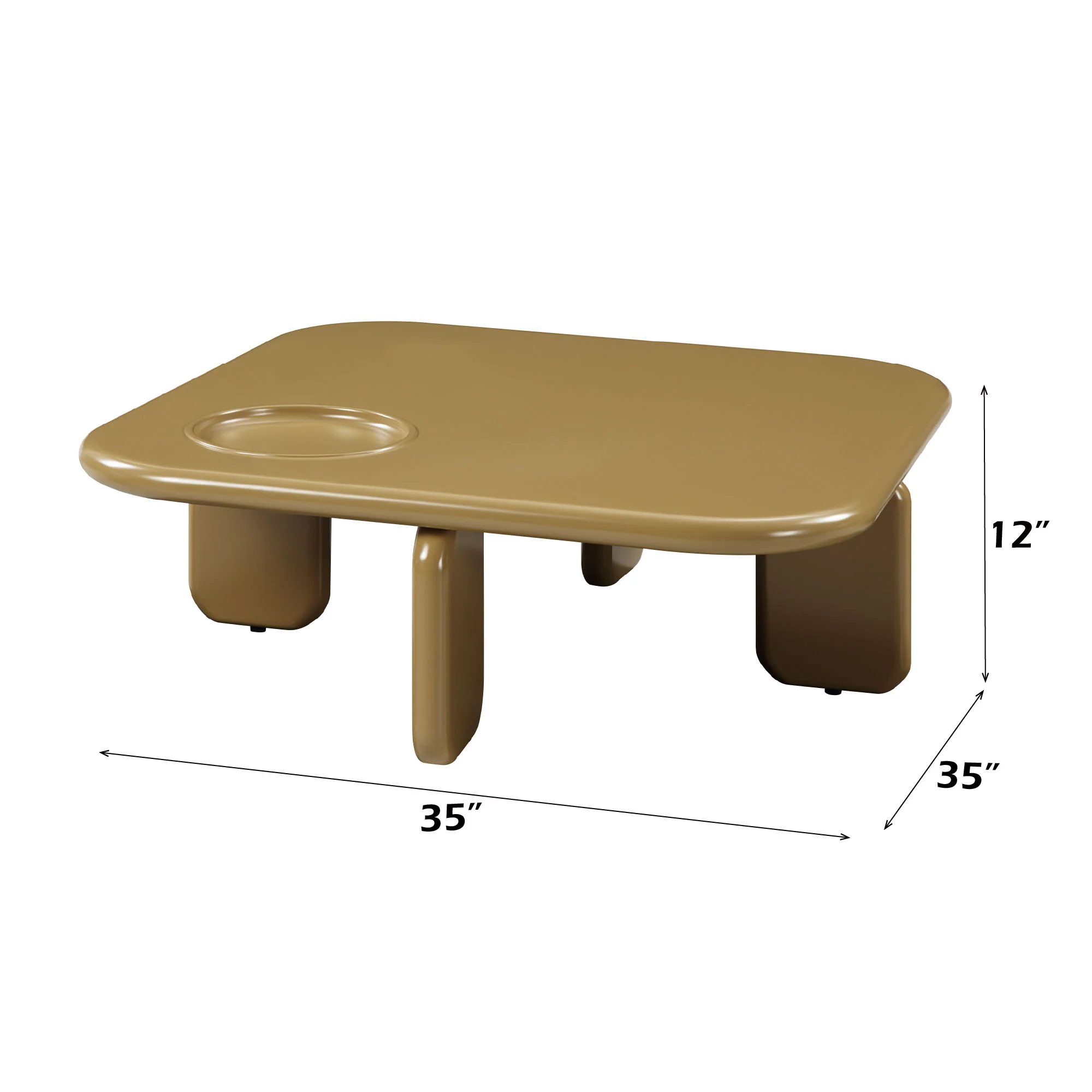 Joane - Coffee Table - Yellow Brown - Image 2