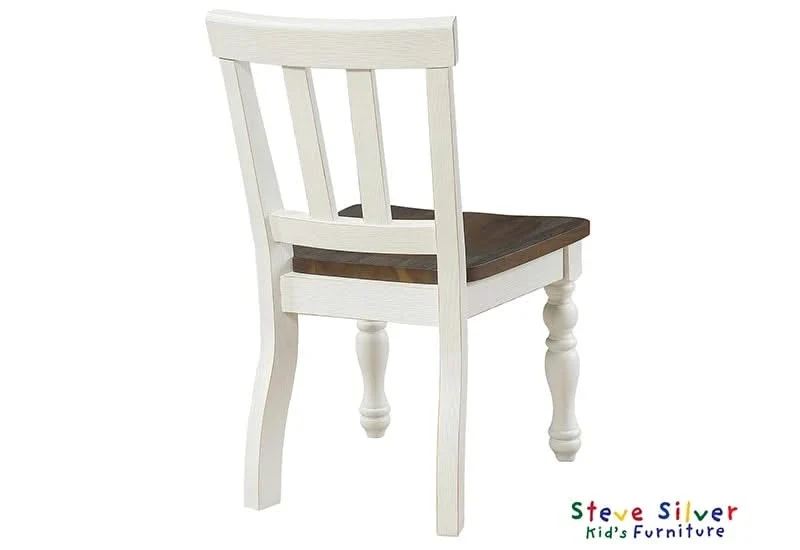 Joanna Kids Rustic Farmhouse Dining Table Set Includes 4 Side Chairs - Image 9
