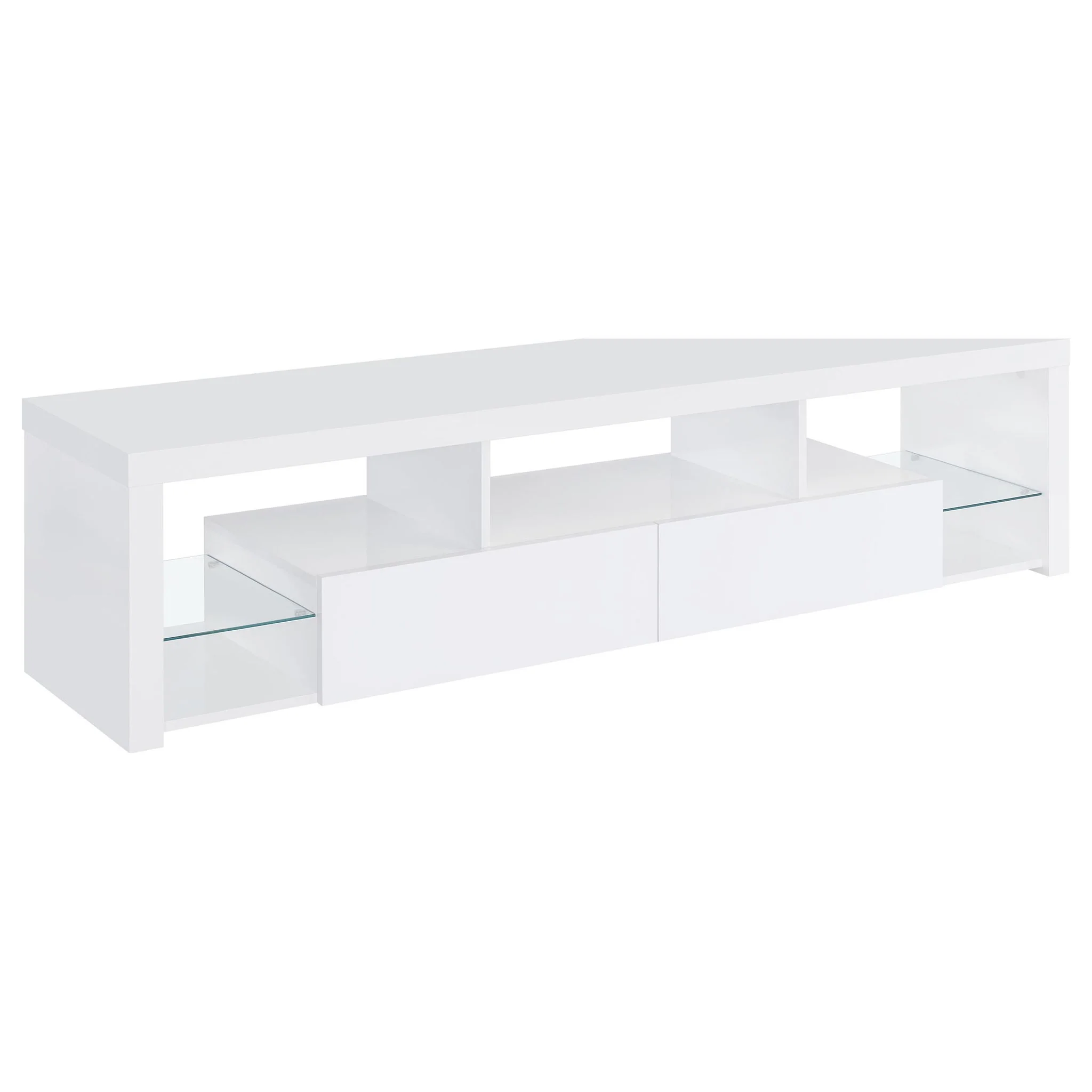 Jude 3-piece 71-inch TV Entertainment Center White High Gloss - Image 4