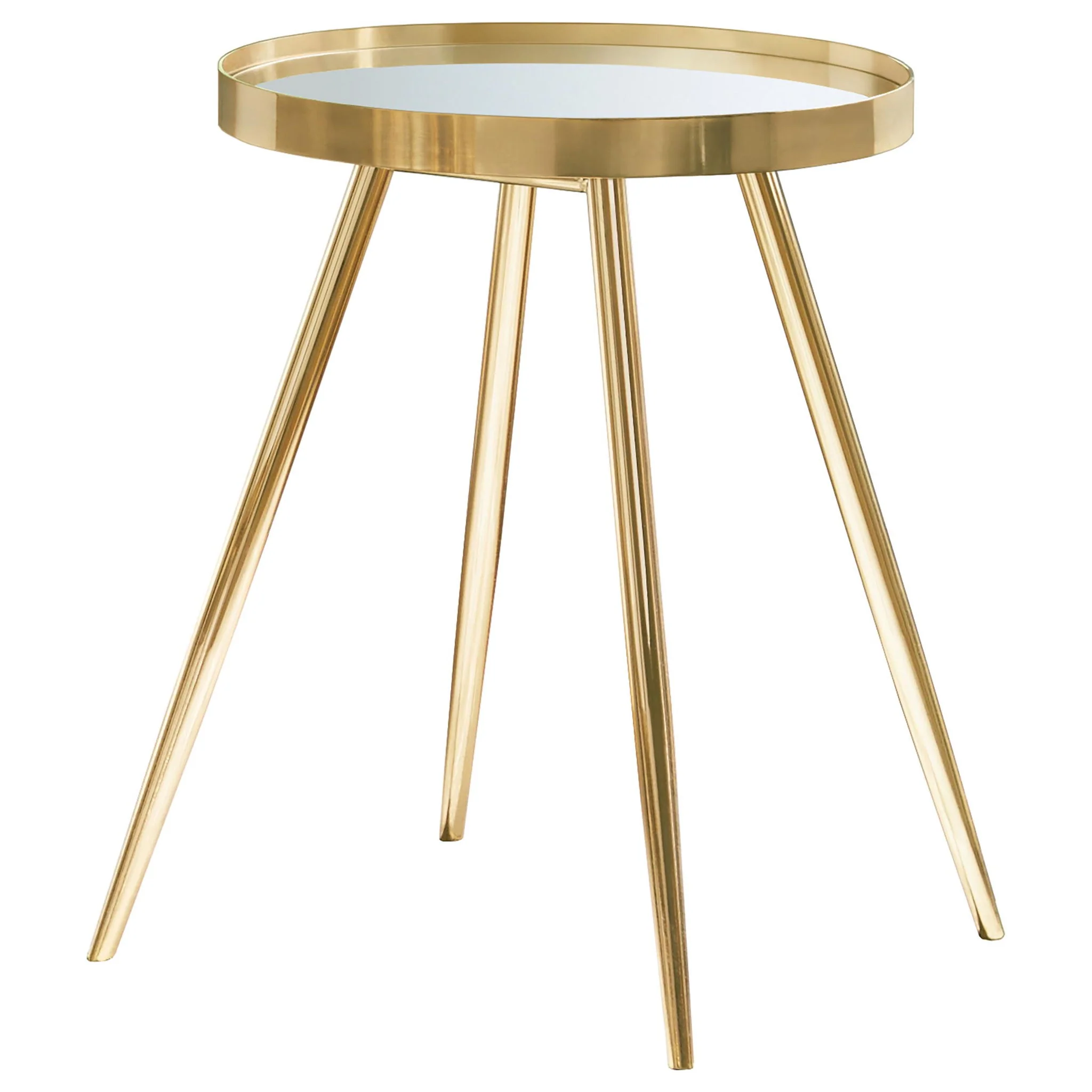 Kaelyn 3-piece Round Coffee and End Table Set Gold - Image 4
