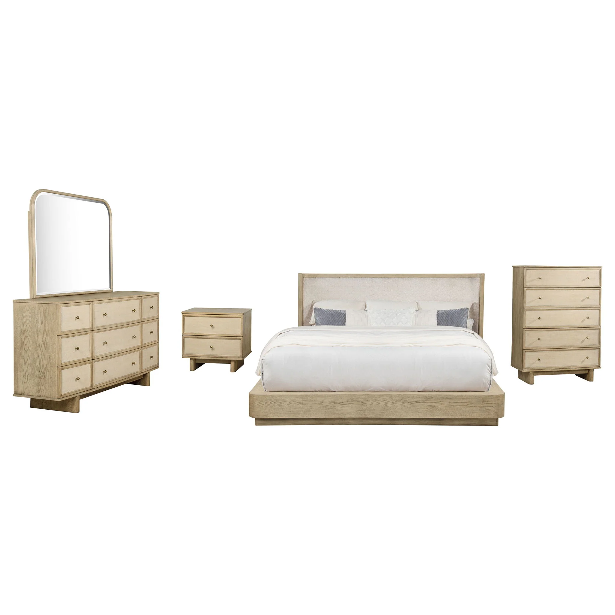Kailani 5-piece Queen Bedroom Set Beige Oak - Image 3