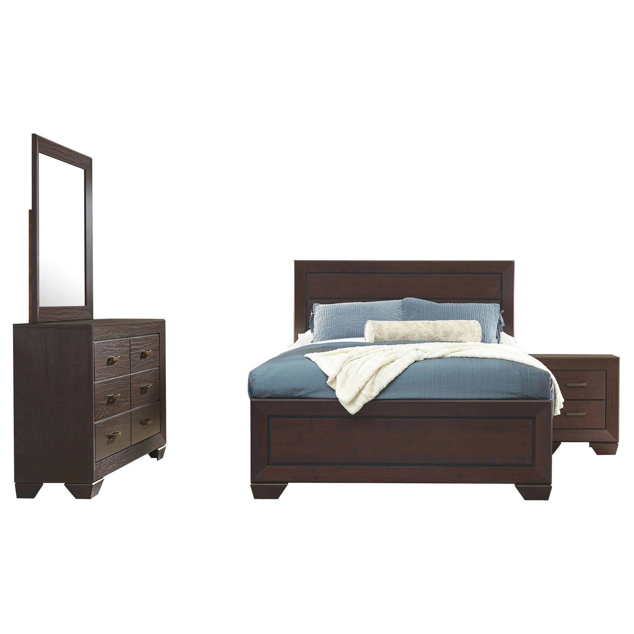 Kauffman 4-piece Queen Bedroom Set Dark Cocoa - Image 2