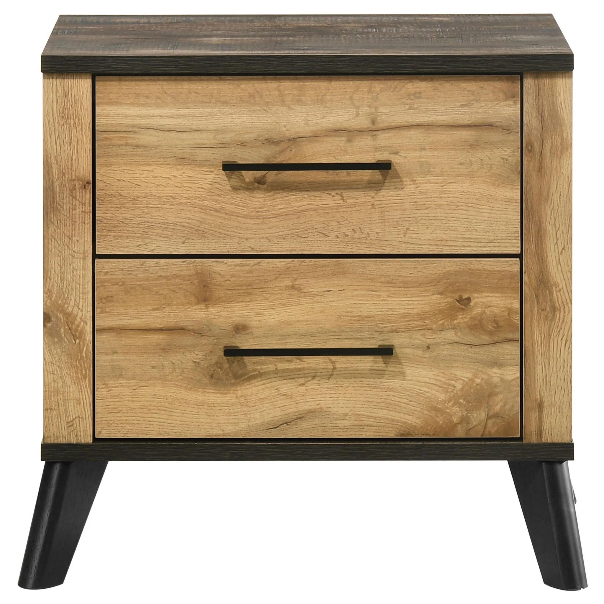 Kaywood 2-drawer Nightstand Bedside Table Natural Pine - Image 4