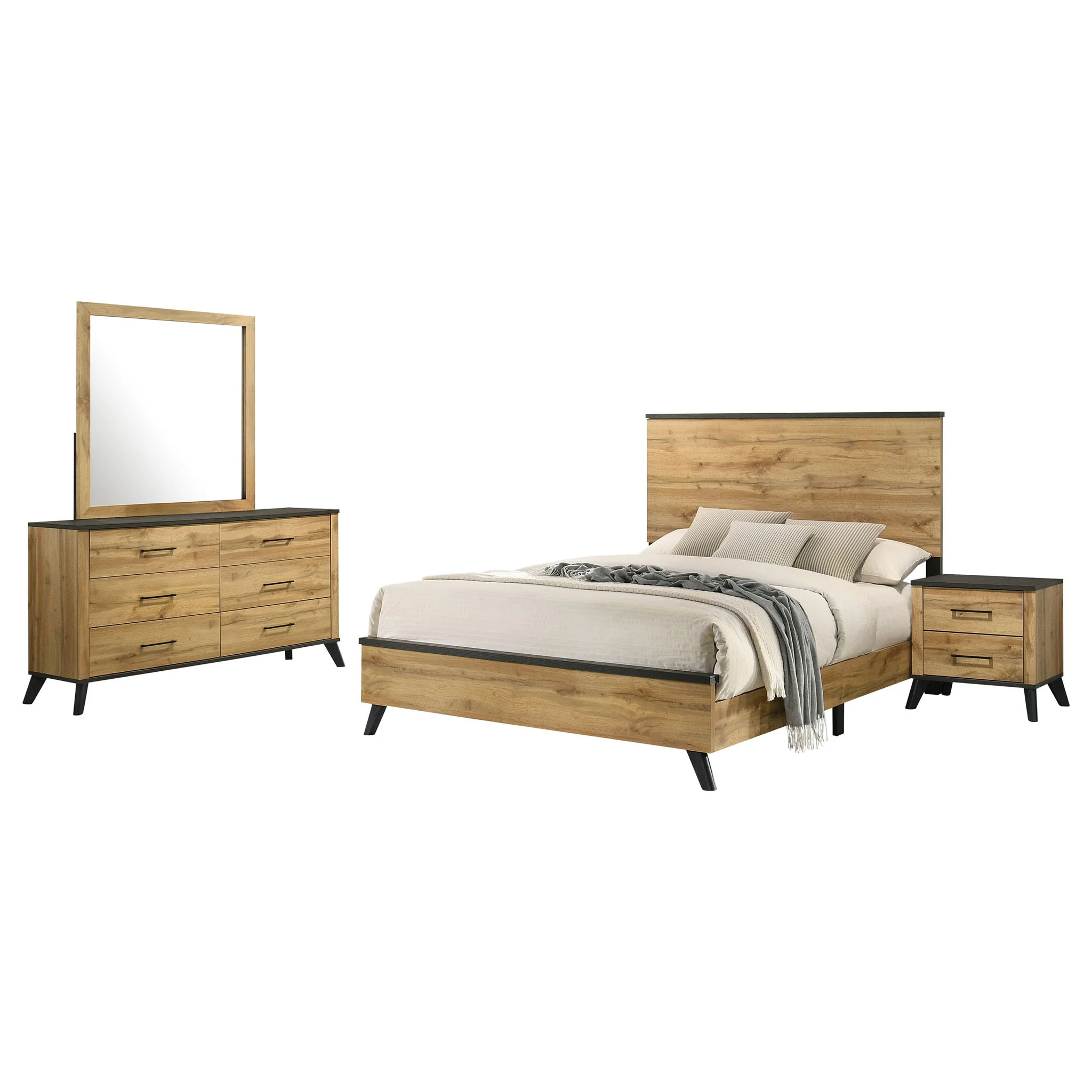 Kaywood 4-piece Queen Bedroom Set Natural Pine - Image 3